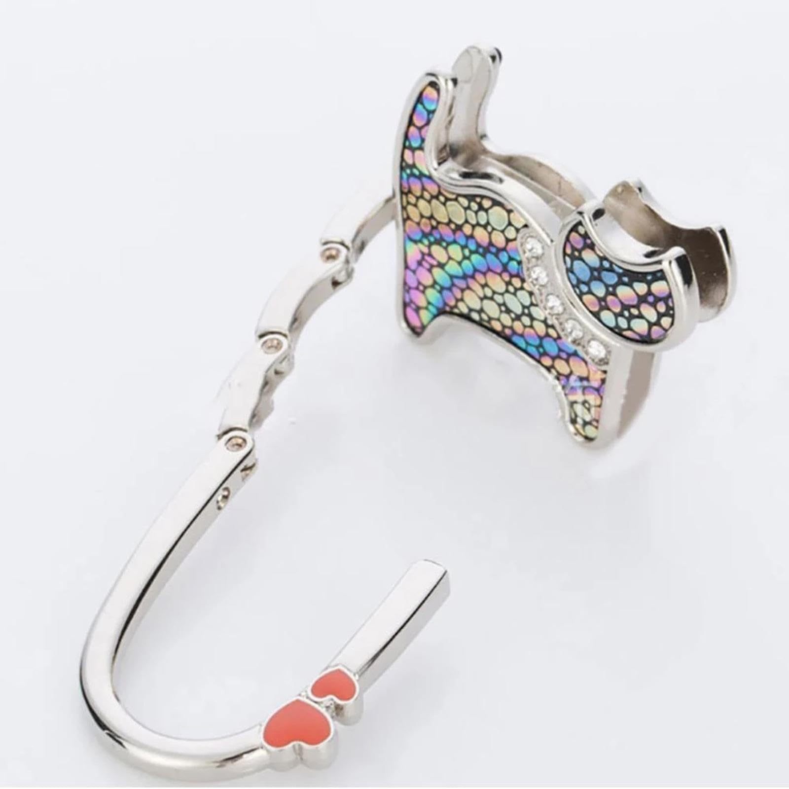 TopHomer Cartoon Cat Design Foldable Handbag Hook - Portable Hanger for Purse, Mini Heavy Duty Folding Table Hook Holder - Perfect for Home, Office, Travel & Dorm Organization