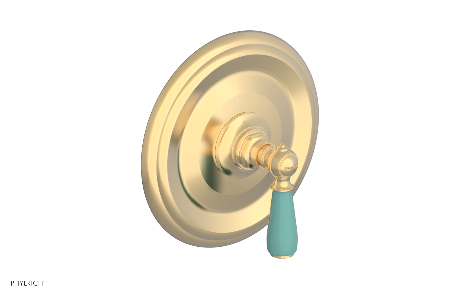 Jamestown Thermostatic Shower Trim Kit with Lever Handle & Turquoise Accents - 4-735 Model - Perfect for Modern Bathroom Renovations and Spa-Like Shower Experiences