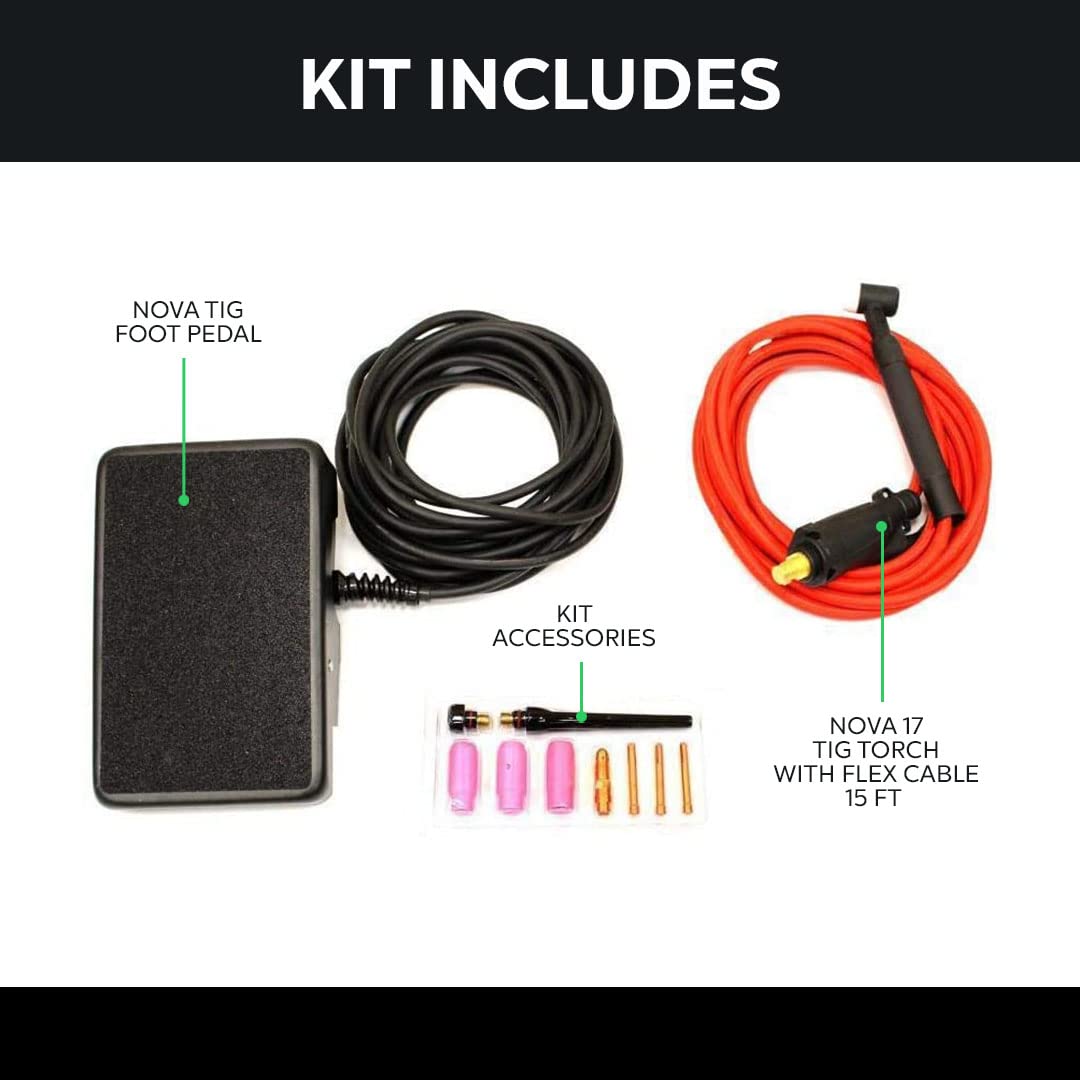 NOVA Tig Welding Accessory Kit - Compatible with Everlast PowerPro 164Si Welder - Perfect for Metal Fabrication, Automotive Repair & DIY Welding Projects
