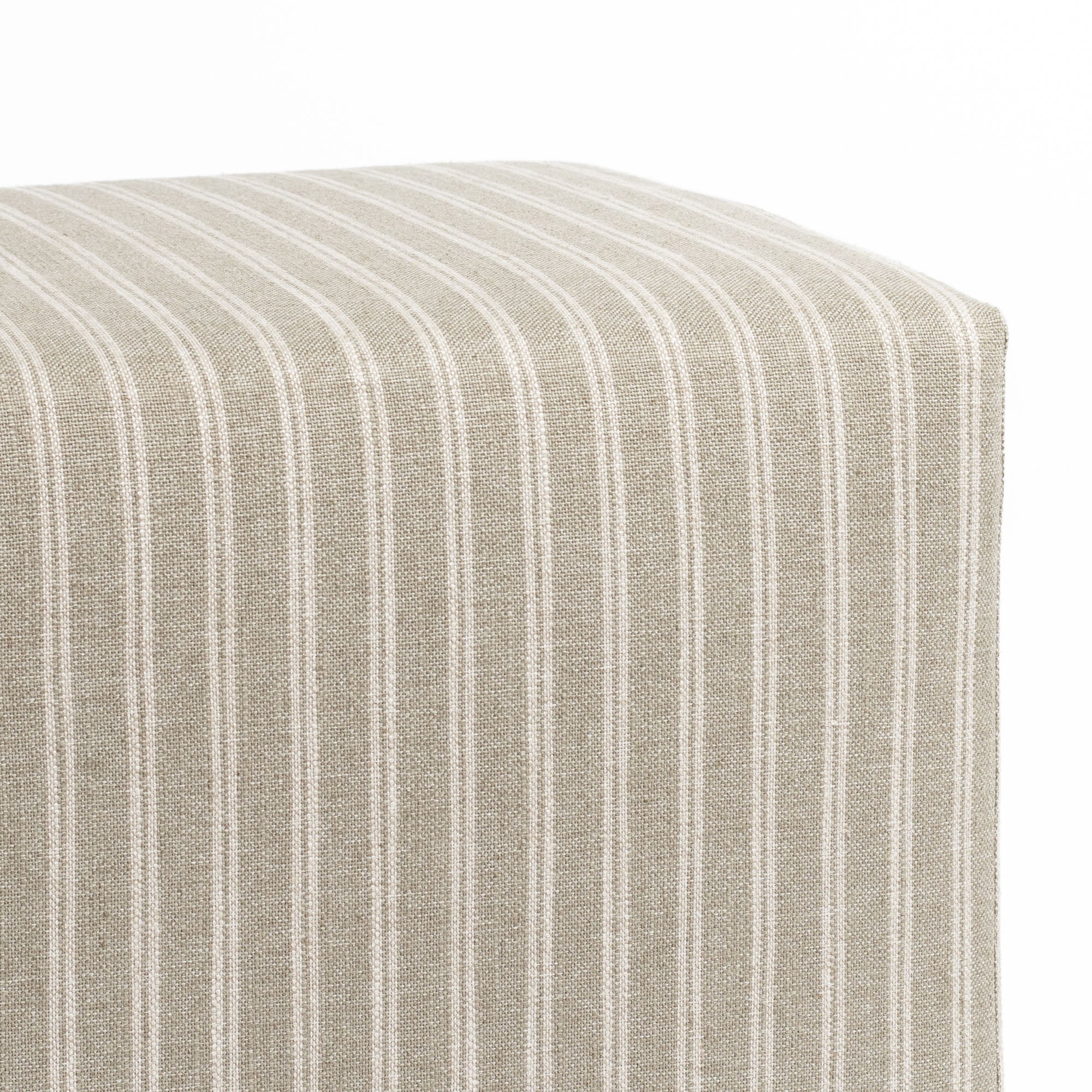 Conway Stripe 16x16 Cube Storage Ottoman with Removable Cover - Sage Green - Perfect for Living Room, Bedroom & Home Decor
