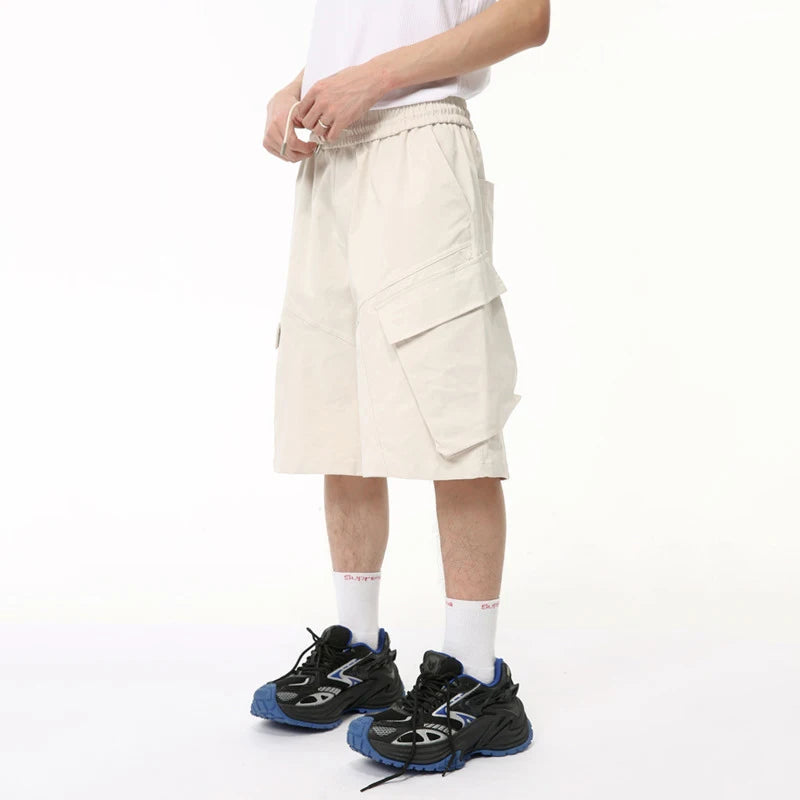 American Style Men's Casual Cargo Shorts - 3D Slant Pocket Loose Fit Straight Leg Summer Shorts for Men | Perfect for Outdoor Activities, Travel & Daily Wear