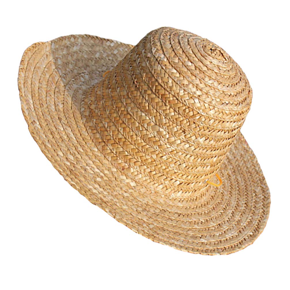 Amosfun Wheat Straw Summer Hat - Wide Brim Sun Hat for Women, UV Protection Beach Cap, Cloche Bucket Hat for Travel, Camping & Outdoor Activities (36cm, Assorted Colors) | Perfect for Beach Vacations, Park Picnics and Summer Fashion