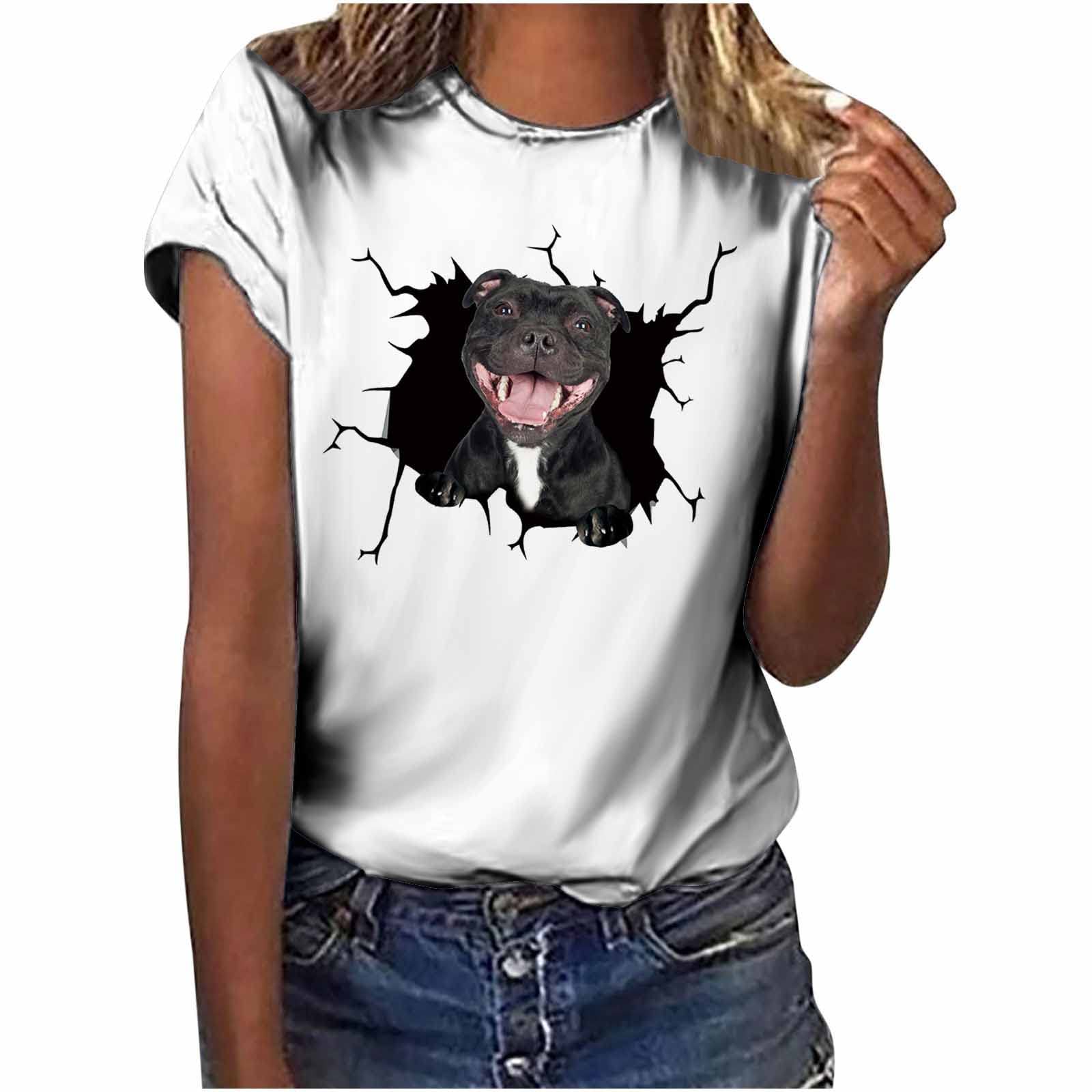 Funny 3D Printed Women's T-Shirts - Casual Loose Fit Graphic Tees & Trendy Blouses - Most Wished For Choice787 - Perfect for Everyday Wear, Parties & Gifts