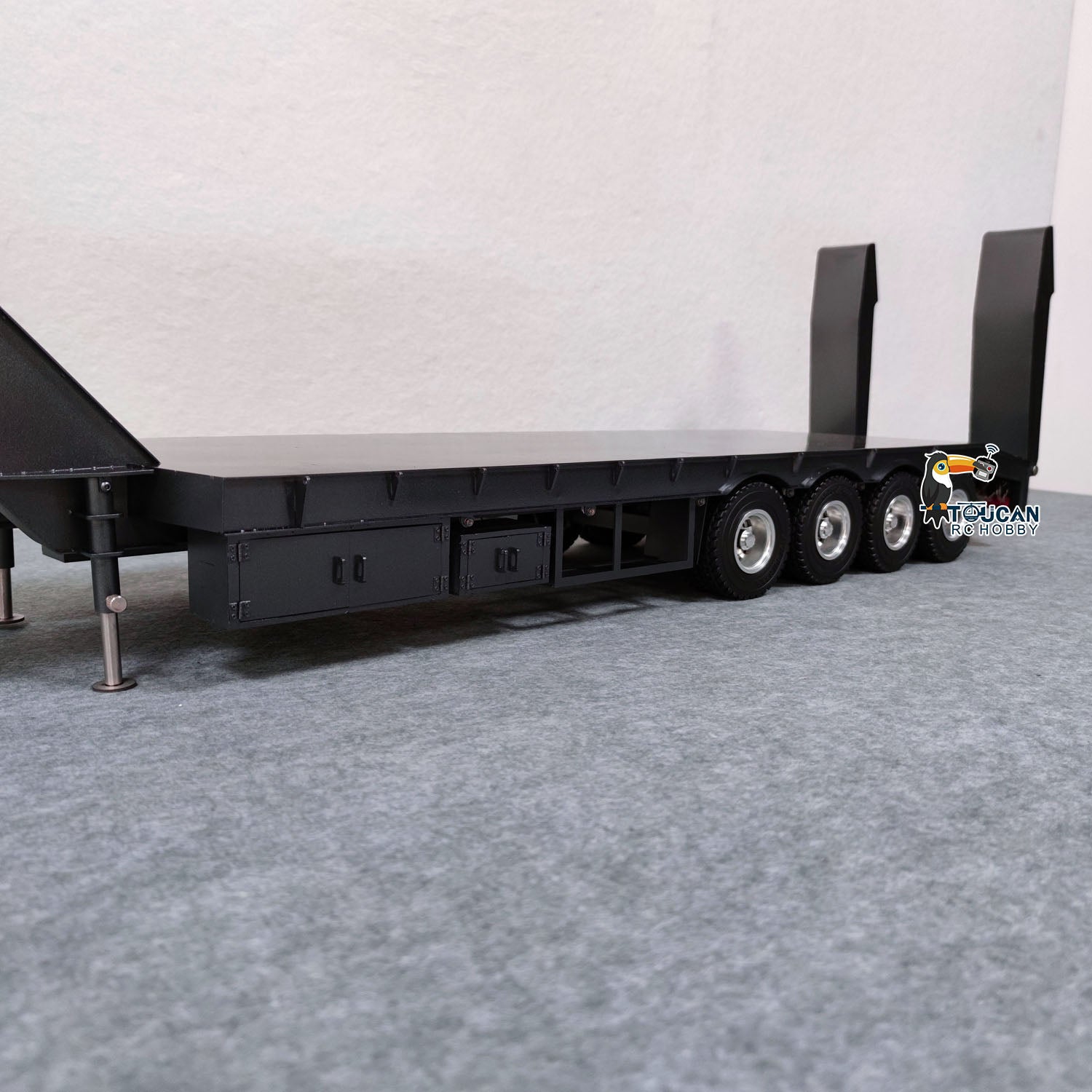 1/14 Scale JDM 189 RC Tractor Semi Trailer Truck - 4 Axle Metal Remote Controlled Trailer with Electric Tailgate (Pre-Painted & Assembled) - Perfect for RC Truck Enthusiasts & Collectors, Ideal for Racing, Off-Roading & Display Scenes