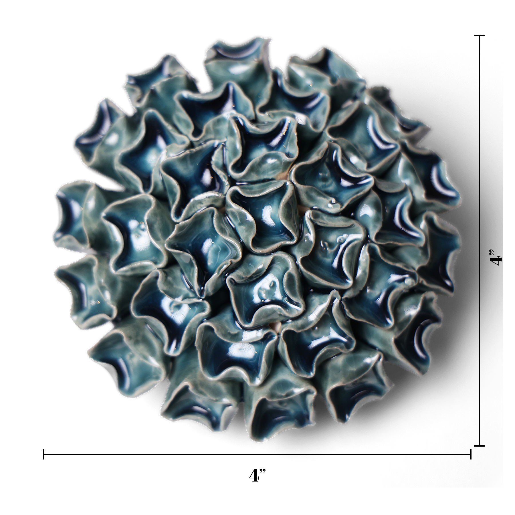 12-Inch Medium Teal Ceramic Flower Vase - Elegant Home Decor for Living Room, Dining Table & Wedding Centerpieces