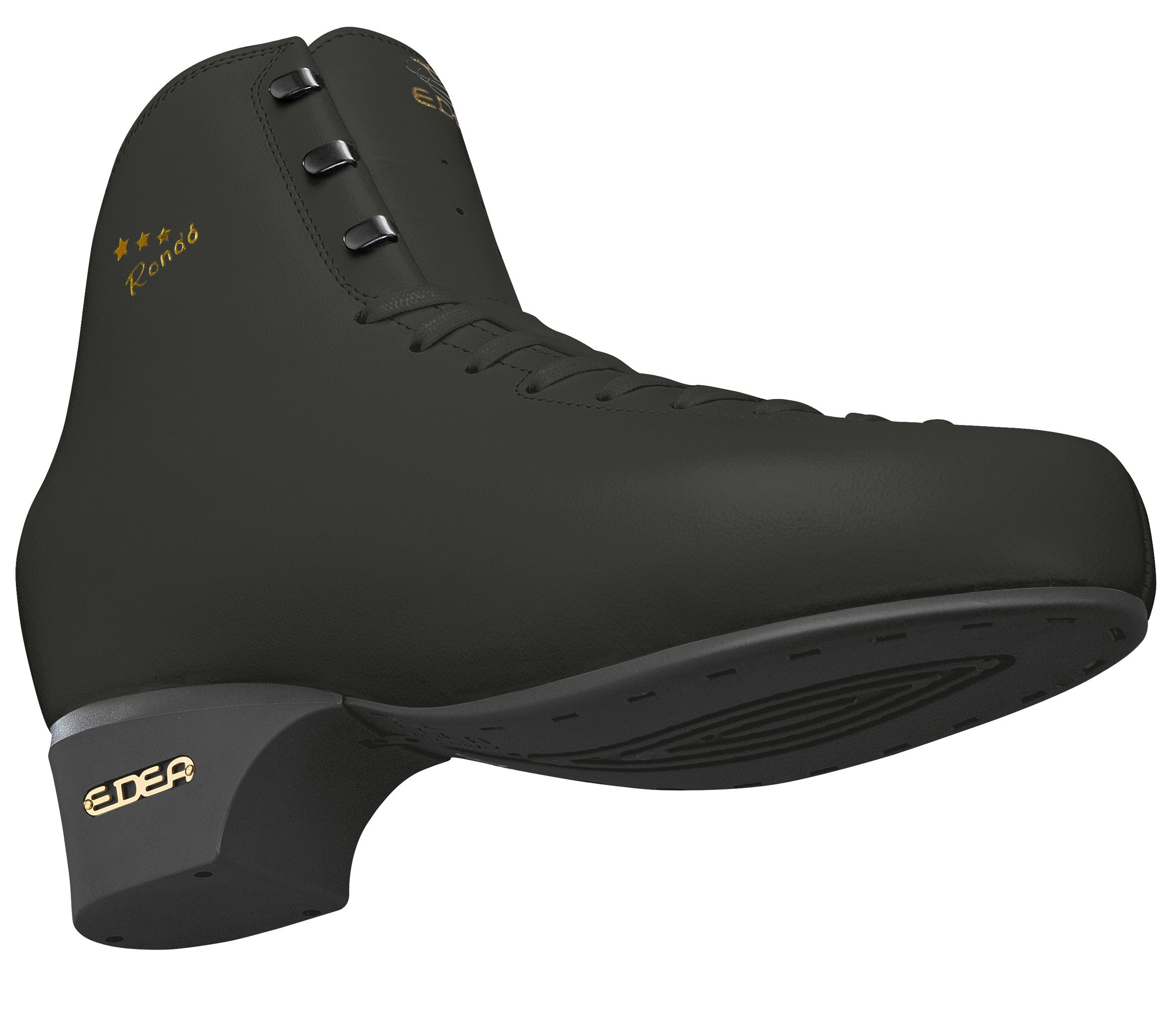 Edea Rondo Black Roller Skating Boots for Adults - Premium Figure Skating Shoes for Ice & Roller Rinks, Artistic Performances, and Outdoor Skating
