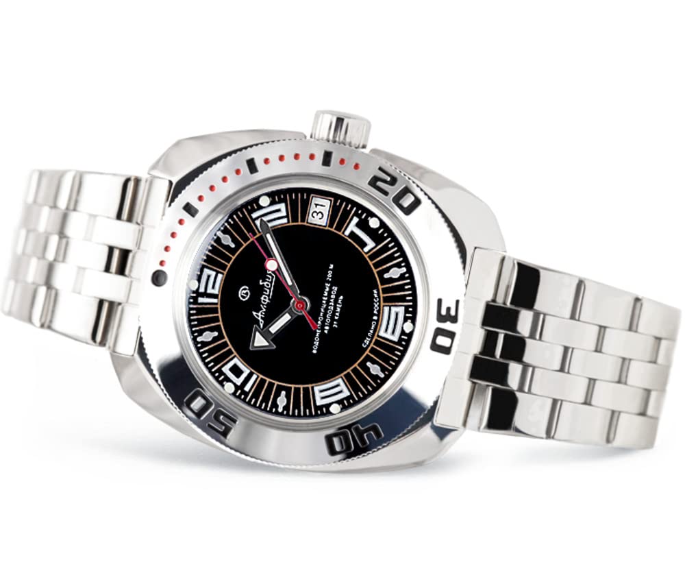 Vostok Amphibian Automatic Diver Watch - 200m WR for Men - Business & Casual Wear