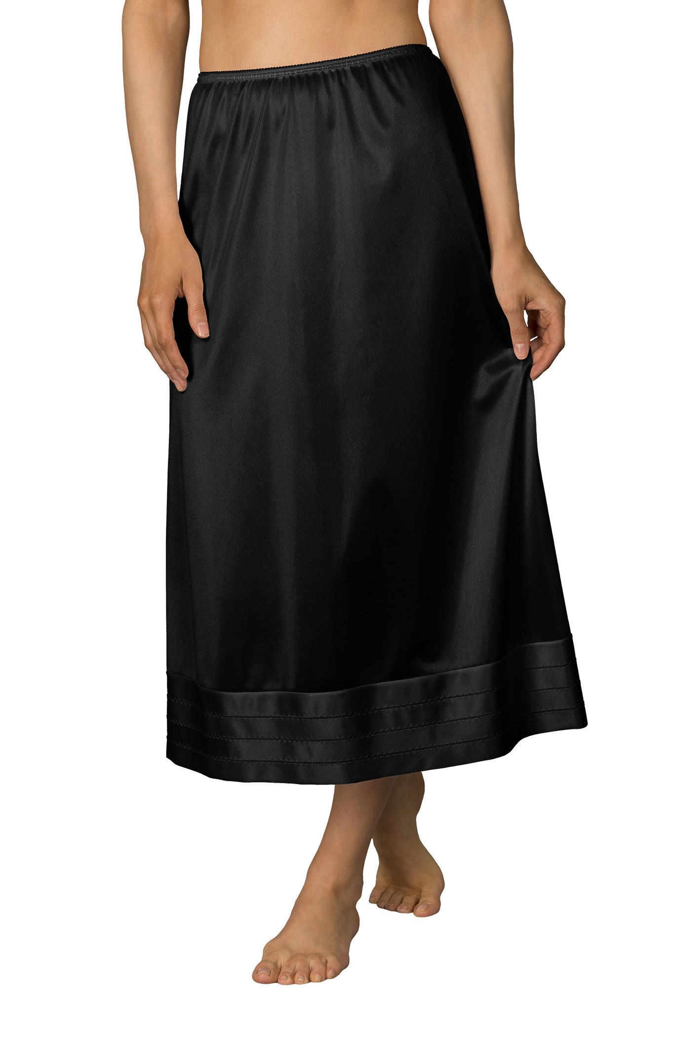 Plus Size Snip-It Crochet Edge Half Slip (6419) - Black | Comfortable & Elegant Underwear for Dresses & Skirts | Perfect for Formal Occasions & Everyday Wear