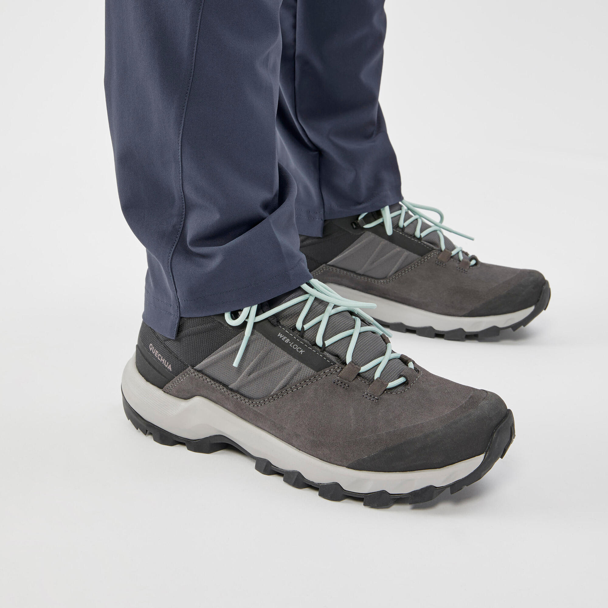 Quechua Women's MH100 Hiking Pants - Lightweight Water-Resistant Trekking Trousers for Outdoor Adventures & Mountain Climbing