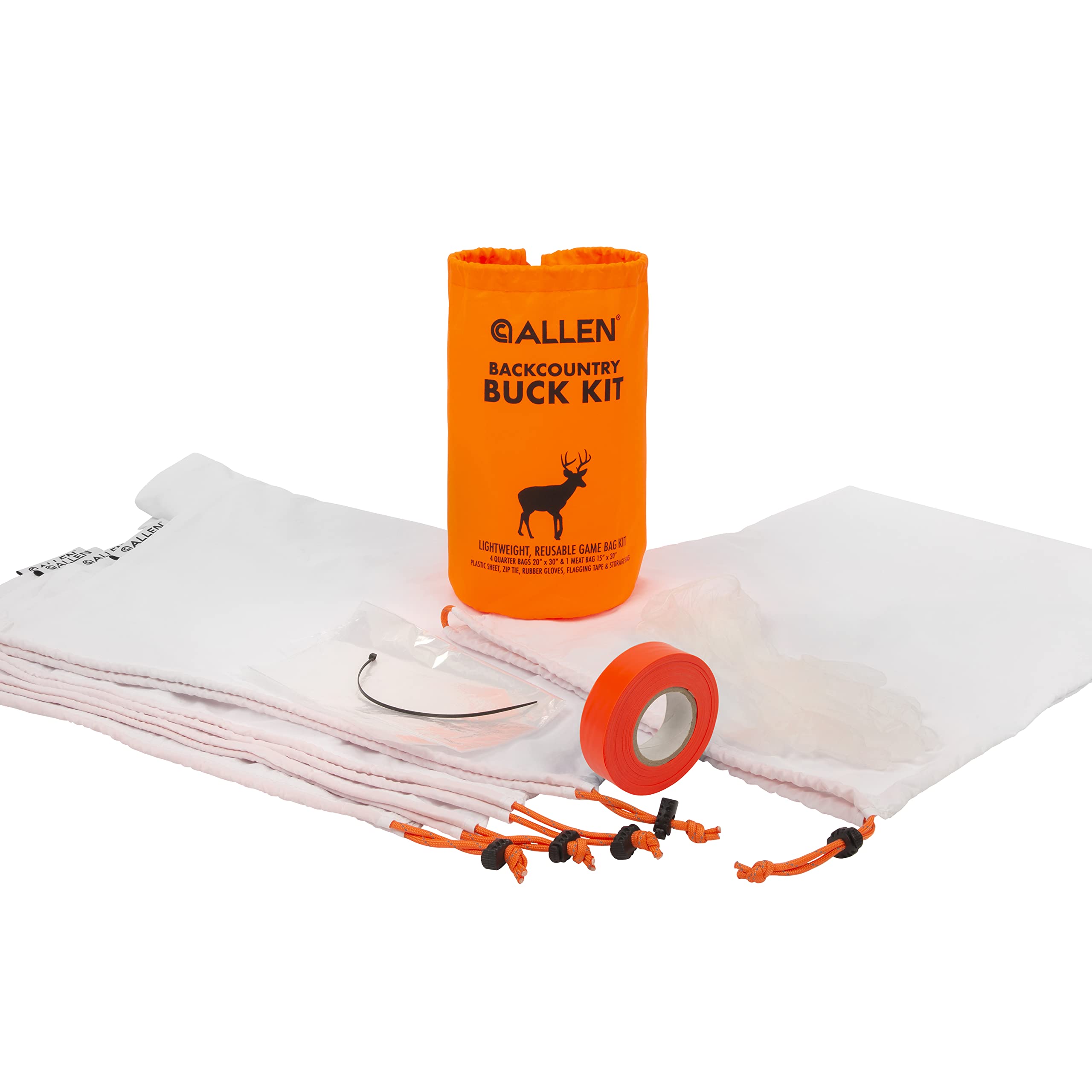 Allen Company Professional Game Cleaning & Field Dressing Kit - White/Clear Hunting Gear for Deer, Turkey & Small Game Processing | Perfect for Hunters & Outdoor Enthusiasts