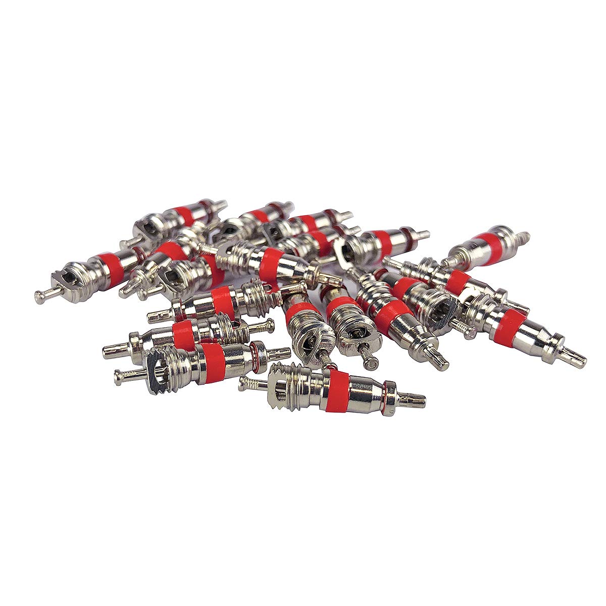 Haltec 50-Piece Heat Resistant Valve Stem Cores Kit - Standard Bore for Cars, Trucks & Buses - Perfect for Tire Repair, Maintenance & Fleet Services