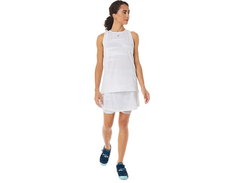 ASICS New Strong 92 Women's Tank Top - Breathable Workout Shirt, Brilliant White, Size MD (US 8-10) | Perfect for Running, Gym & Yoga | Lightweight Athletic Wear for Women