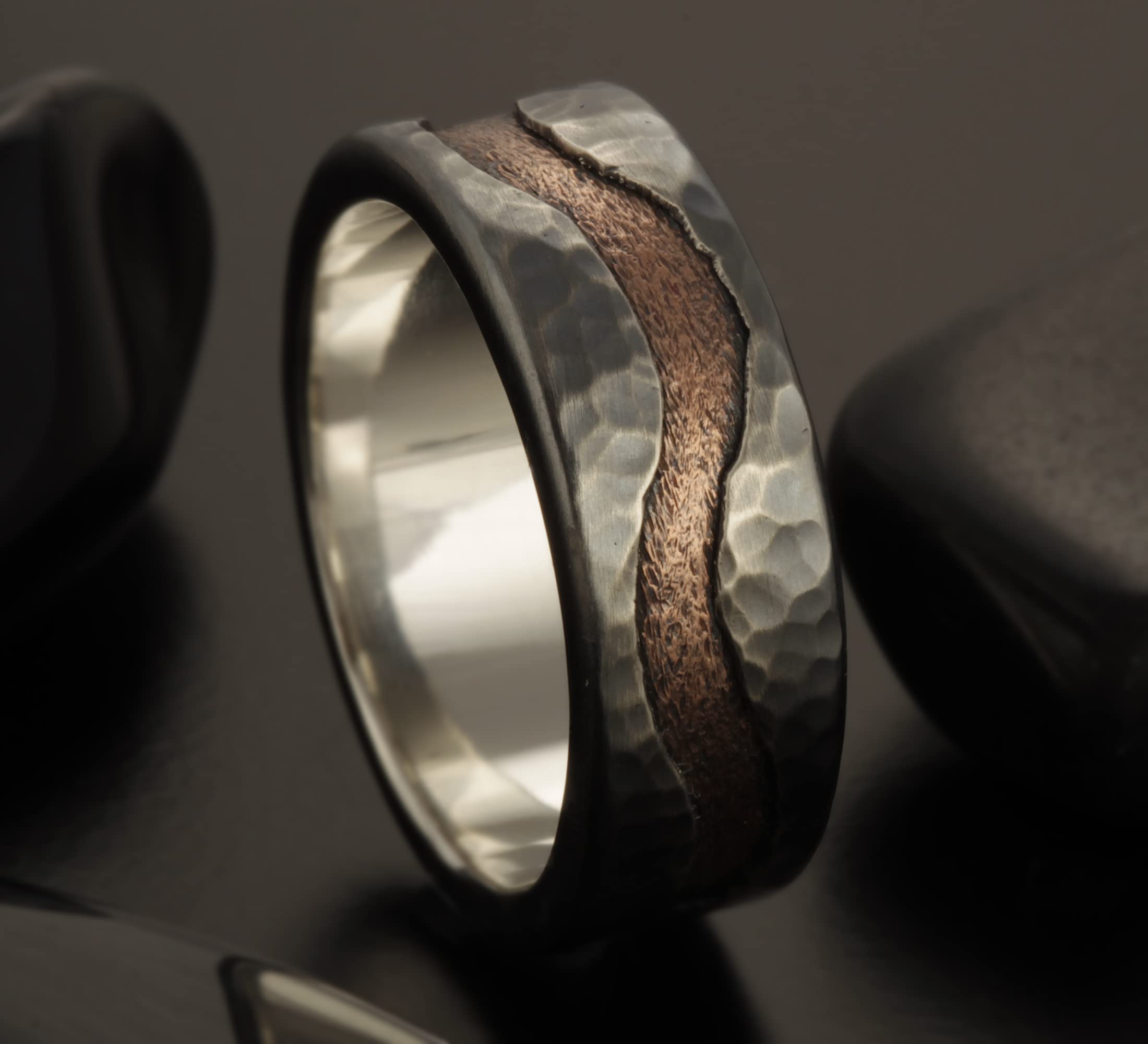 Viking Wedding Ring for Men - Cool Celtic Wedding Band & Engagement Ring RS-1410 - Perfect for Viking-Themed Weddings, Norse Cosplay, and Medieval Reenactments