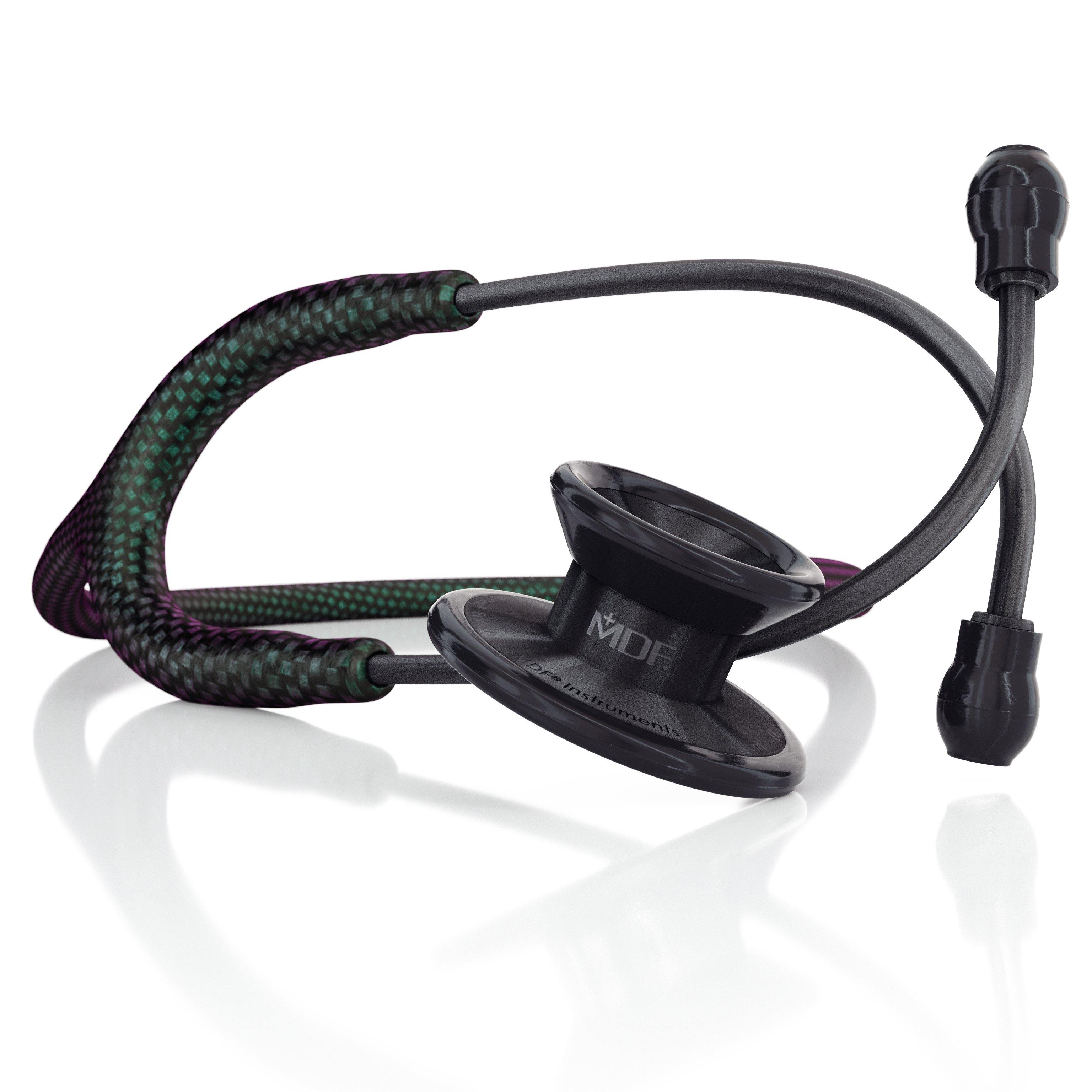 MD One® Epoch® Titanium Adult Stethoscope - Vulcan Carbon Fiber/BlackOut - Premium Medical Stethoscope for Doctors, Nurses & Healthcare Professionals - Ideal for Clinical Use, Patient Examinations & Emergency Care