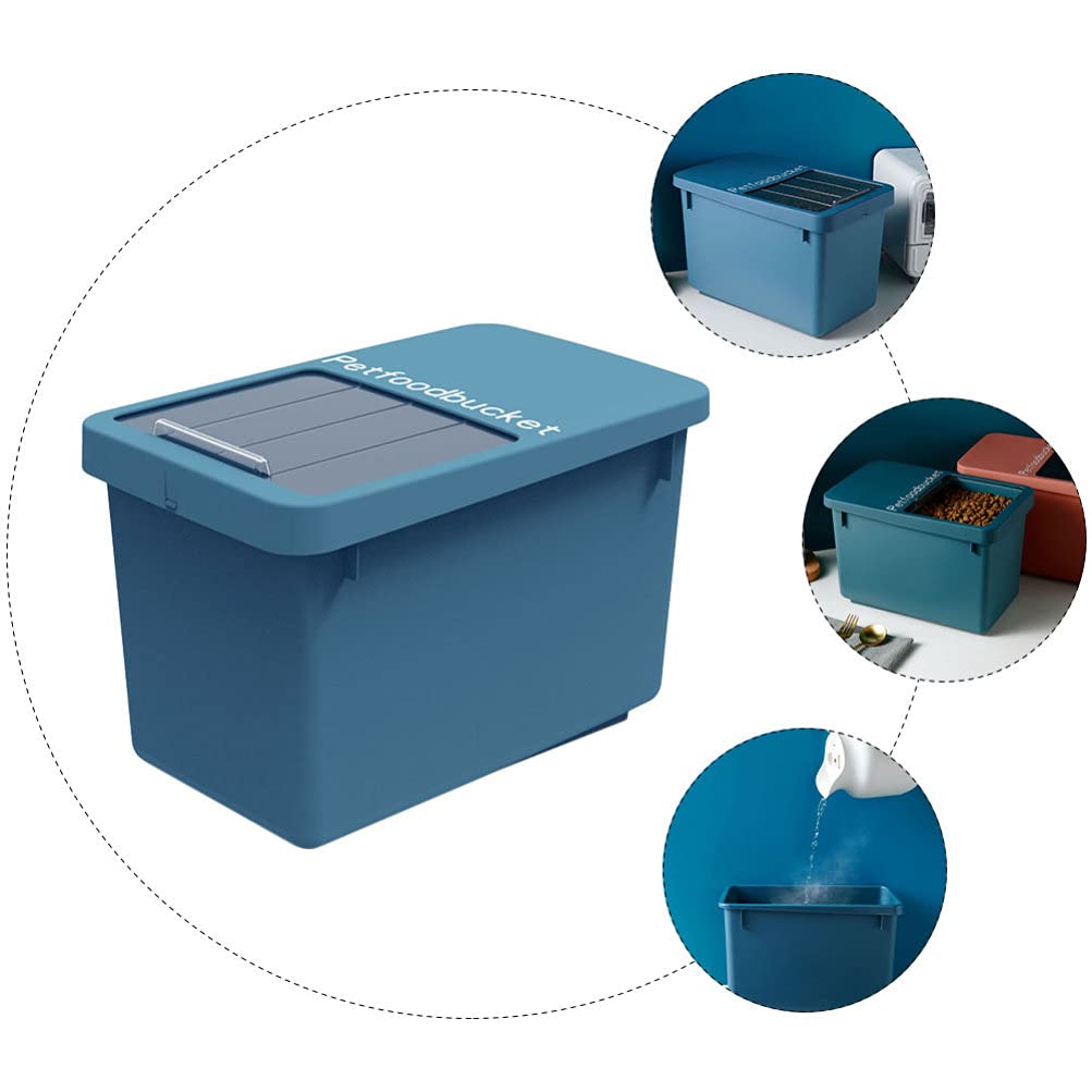 POPETPOP Airtight Pet Food Storage Container with Lids - 5 Gallon Sealed Dog & Cat Food Bin, Grain Storage Barrel for Freshness - Perfect for Kitchen, Pantry & Pet Feeding Areas