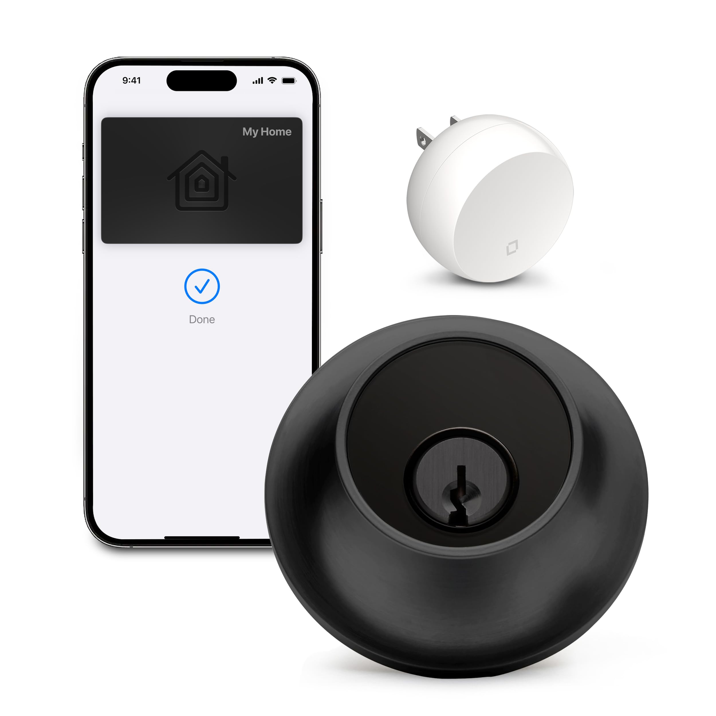 Level Lock+ WiFi Deadbolt Smart Lock - World's Smallest Apple Home Key Enabled Smart Lock - Remote Access via iOS/Android App - Compatible with Apple Home, Alexa & Google Assistant - Matte Black - Perfect for Smart Homes, Vacation Rentals & Airbnb Properties