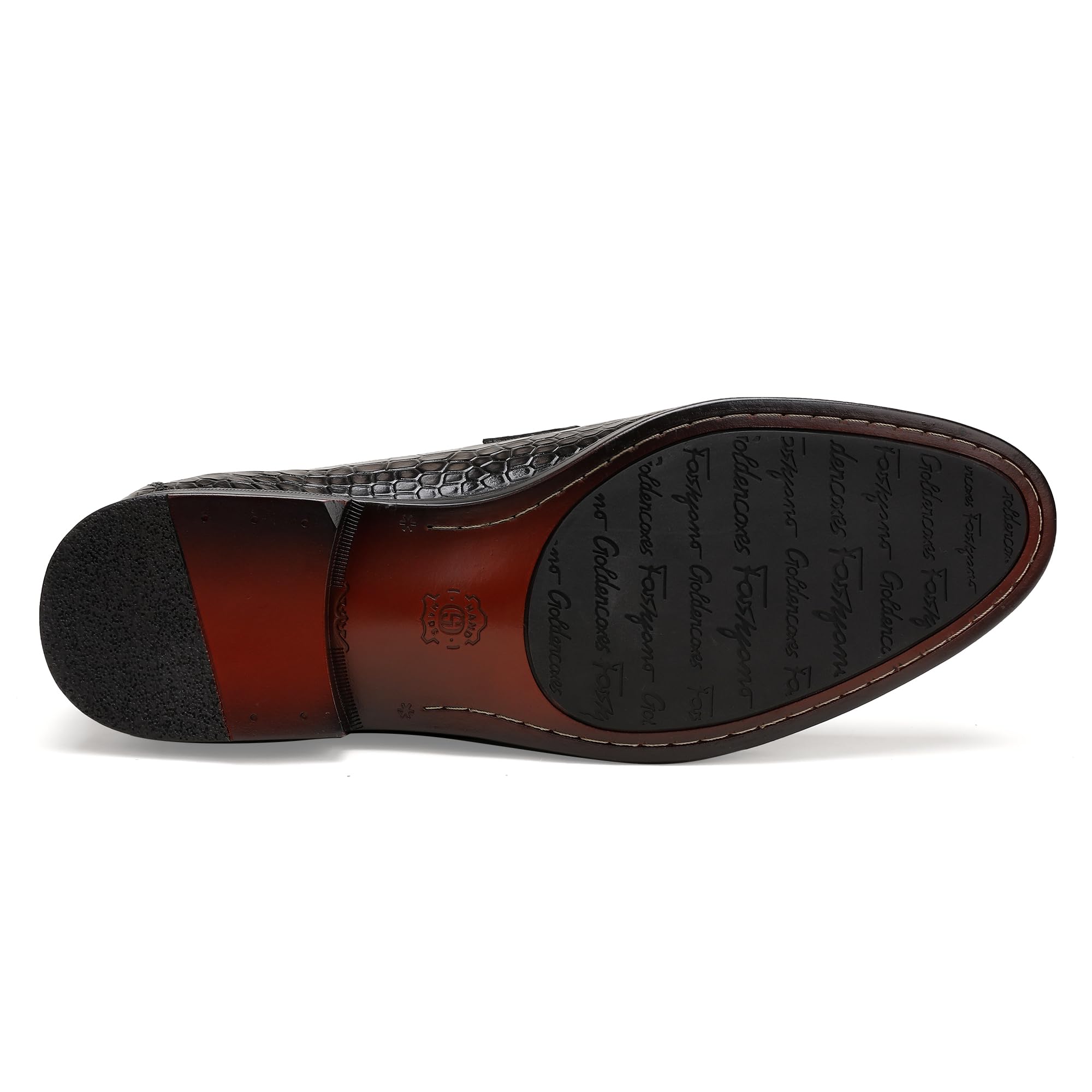 Men's Classic Leather Penny Loafers - Fashion Crocodile Print Business Dress Slip-On Shoes | Comfortable & Stylish for Office, Casual Wear & Formal Occasions