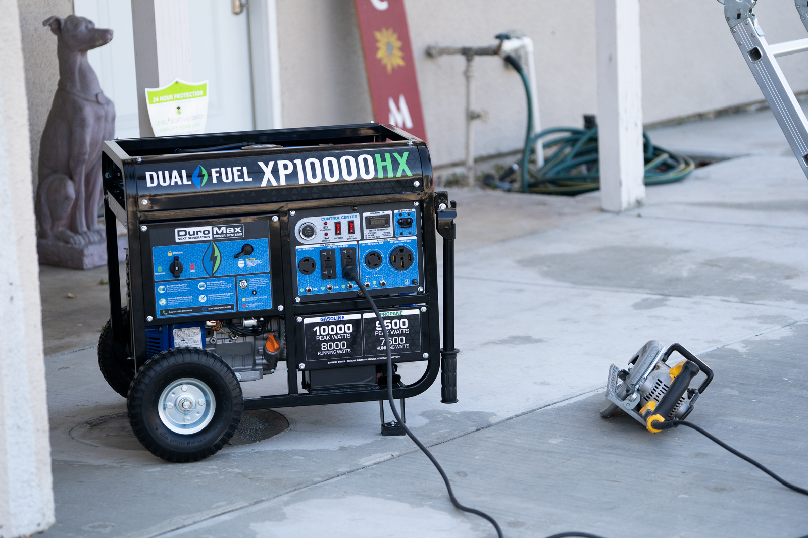 10,000W Dual Fuel Portable Inverter Generator with CO Alert - Reliable Backup Power for Camping, RV, Home & Emergency Use