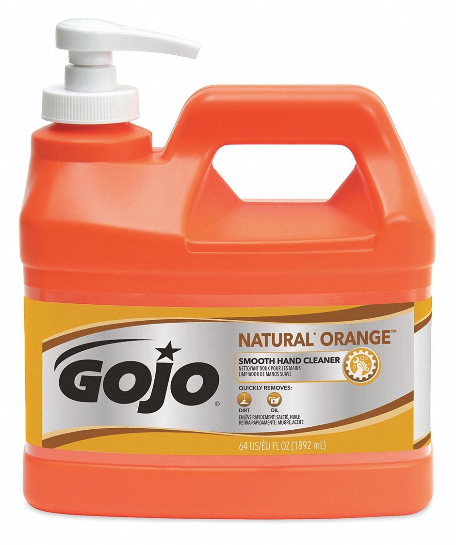 Gojo Natural Orange Scent Hand Cleaner - 0.5 Gallon Refill | Industrial Strength, Non-Irritating | Perfect for Workshops, Garages & Healthcare Facilities