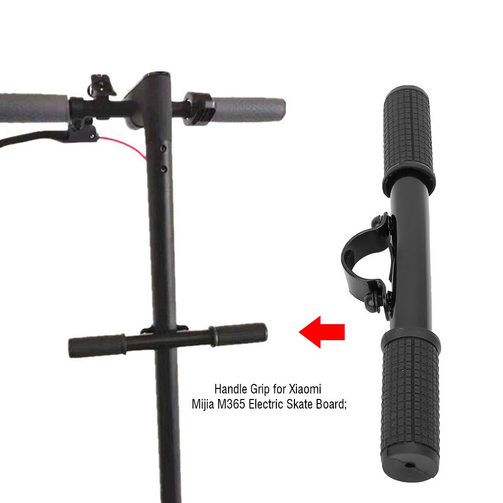 Adjustable Black Stainless Steel Electric Scooter Handlebar for Kids - Safety Child Handle Grips Compatible with M365 Scooters - Perfect for Commuting, School Rides & Family Outings
