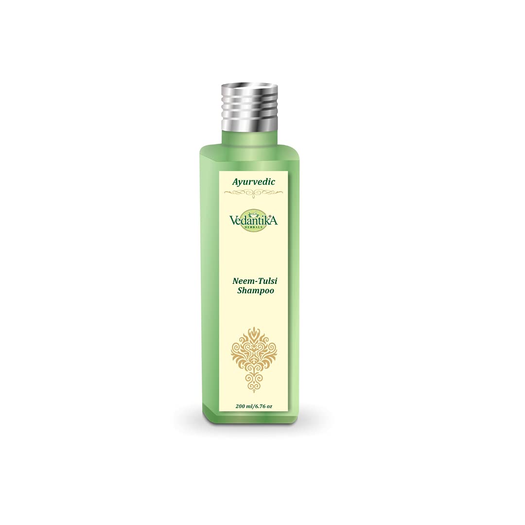 Vedantika Herbals Ayurvedic Neem Tulsi Shampoo 200ml - Natural Hair Care for Dandruff & Scalp Health - Perfect for Daily Use & Ayurvedic Hair Treatment