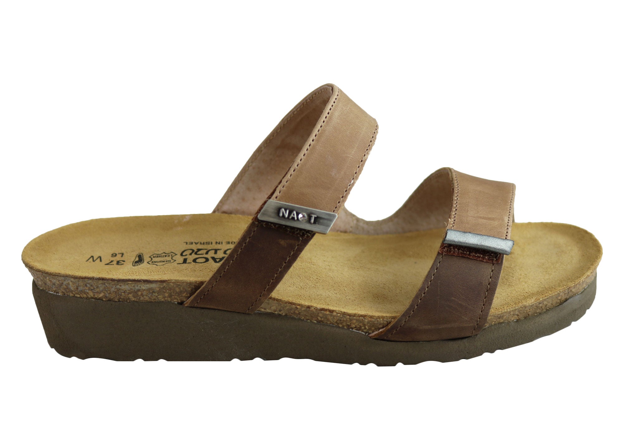 Naot Jacey Wide Women's Leather Comfortable Cushioned Sandals Slides - Perfect for Walking, Travel & Summer Outfits