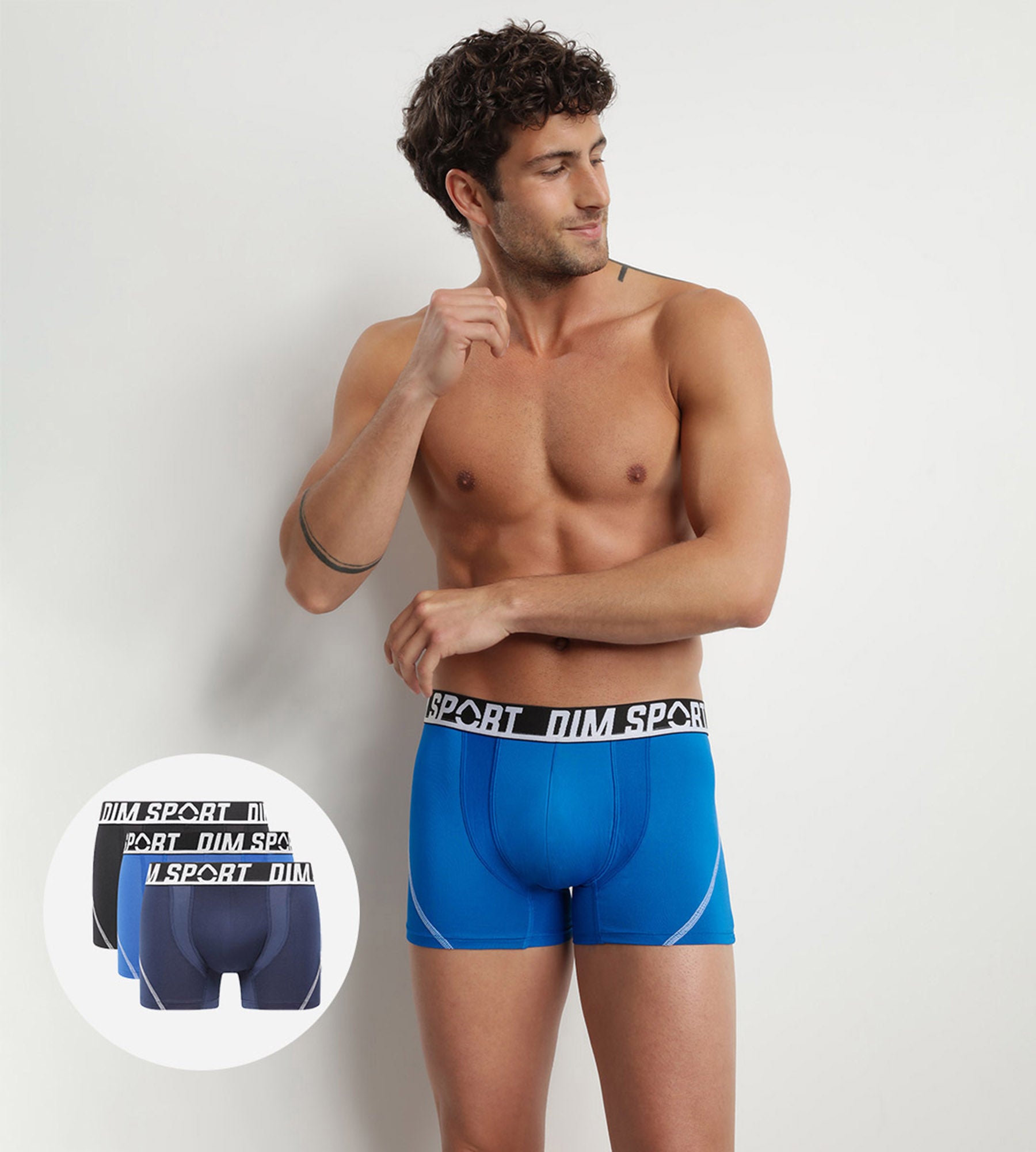 3 Pack Men's Microfiber Thermoregulating Boxer Briefs - Blue Dim Sport for Active Lifestyle & All-Day Comfort