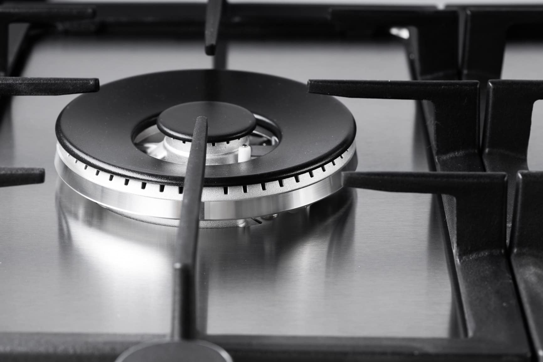 PremierTech PC905L 90cm 5-Burner Gas Stove - Stainless Steel Professional Cooktop with Cast Iron Wok Support | Ideal for Home Kitchen, Restaurant & Commercial Cooking