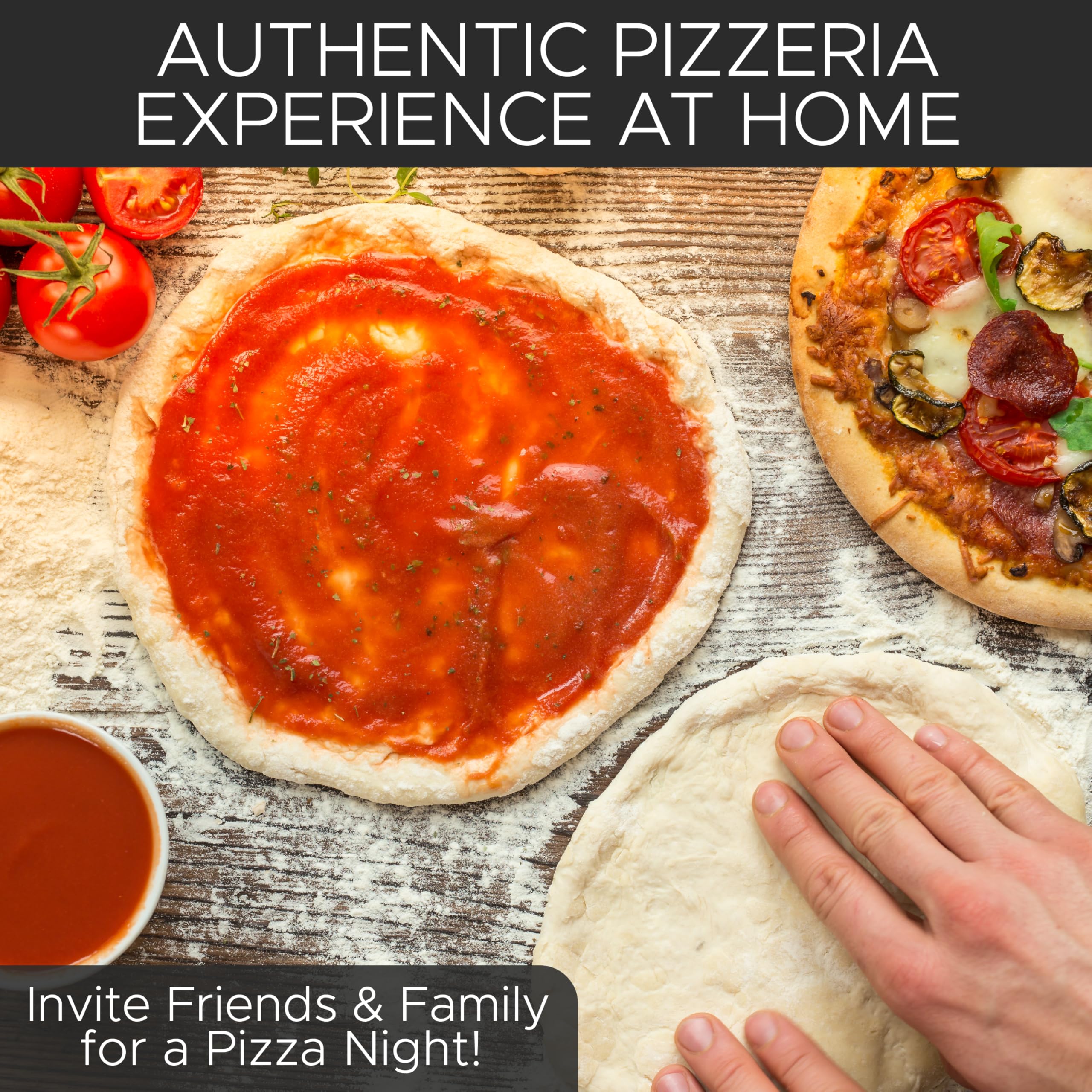 Electric Indoor Pizza Oven with 12