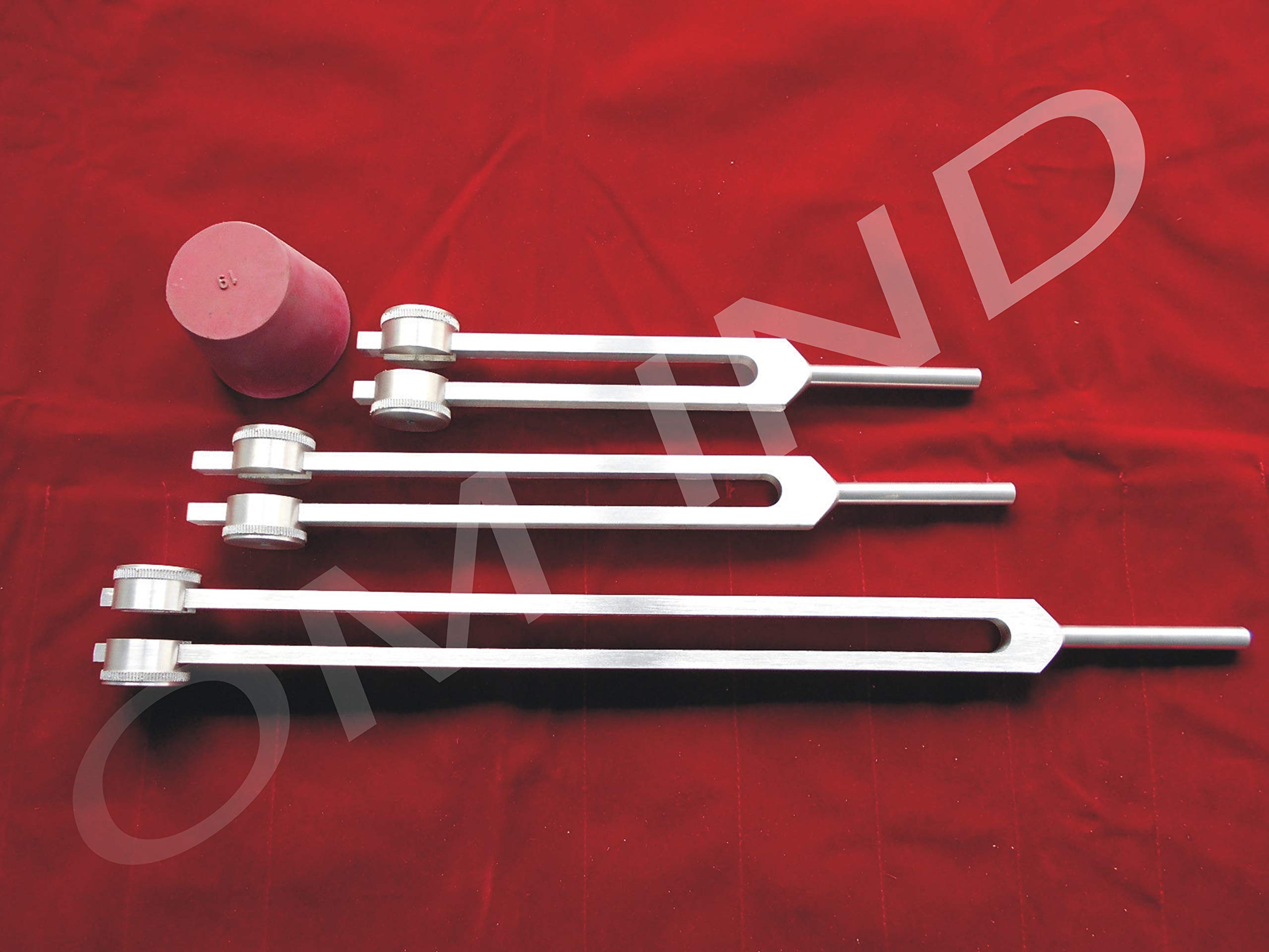 32Hz, 64Hz, 128Hz Tuning Fork Set of 3 with Reflex Hammer & Carry Bag - for Chakra Healing, Sound Therapy, Medical Use & DNA Repair | Perfect Gift for Buddhists & Meditation Practitioners | Use in Yoga Studios, Reiki Sessions & Holistic Wellness Centers