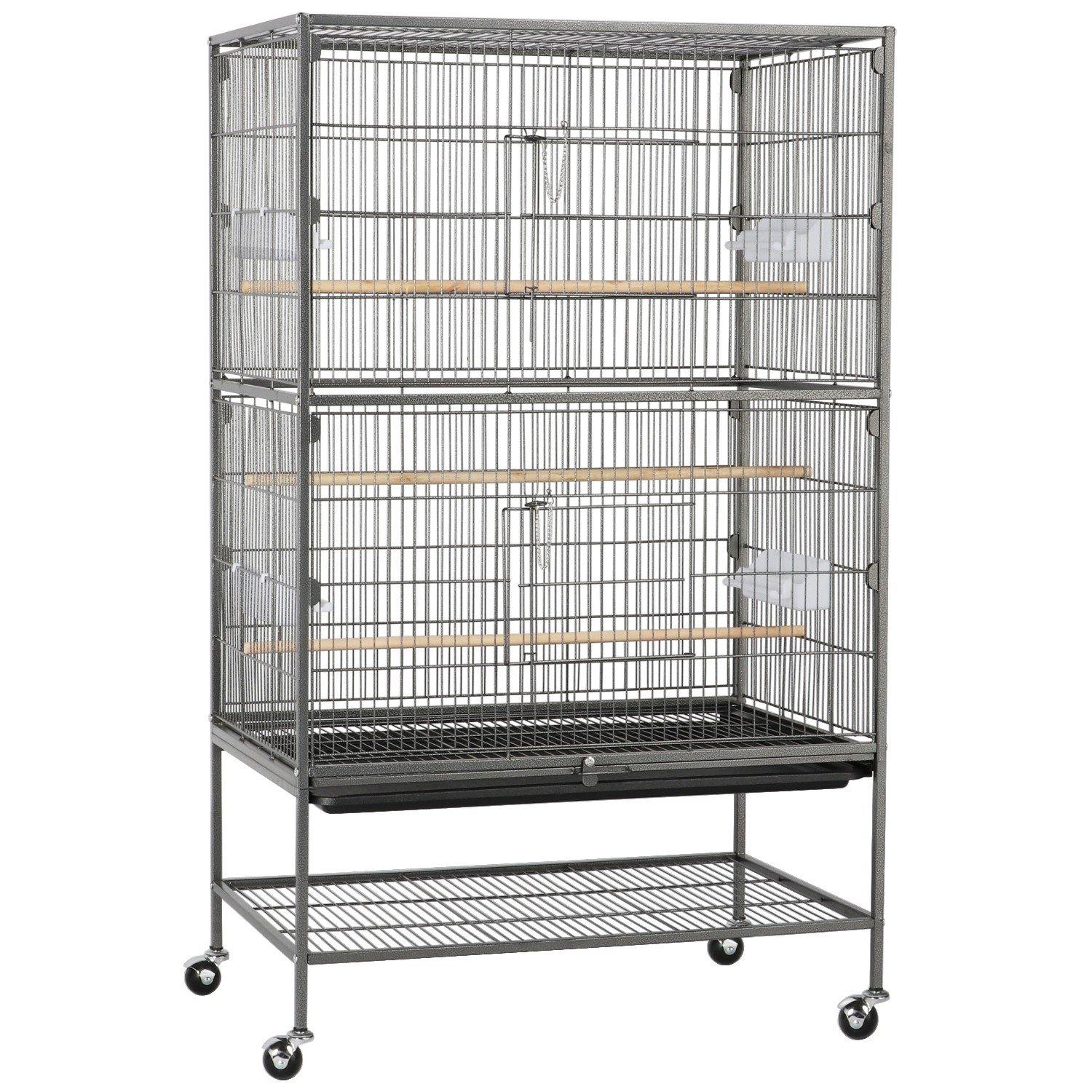 Yaheetech 52 Inch Large Bird Cage for Parrots, Cockatiels, Conures - Spacious & Durable Aviary for Home, Office, or Outdoor Use