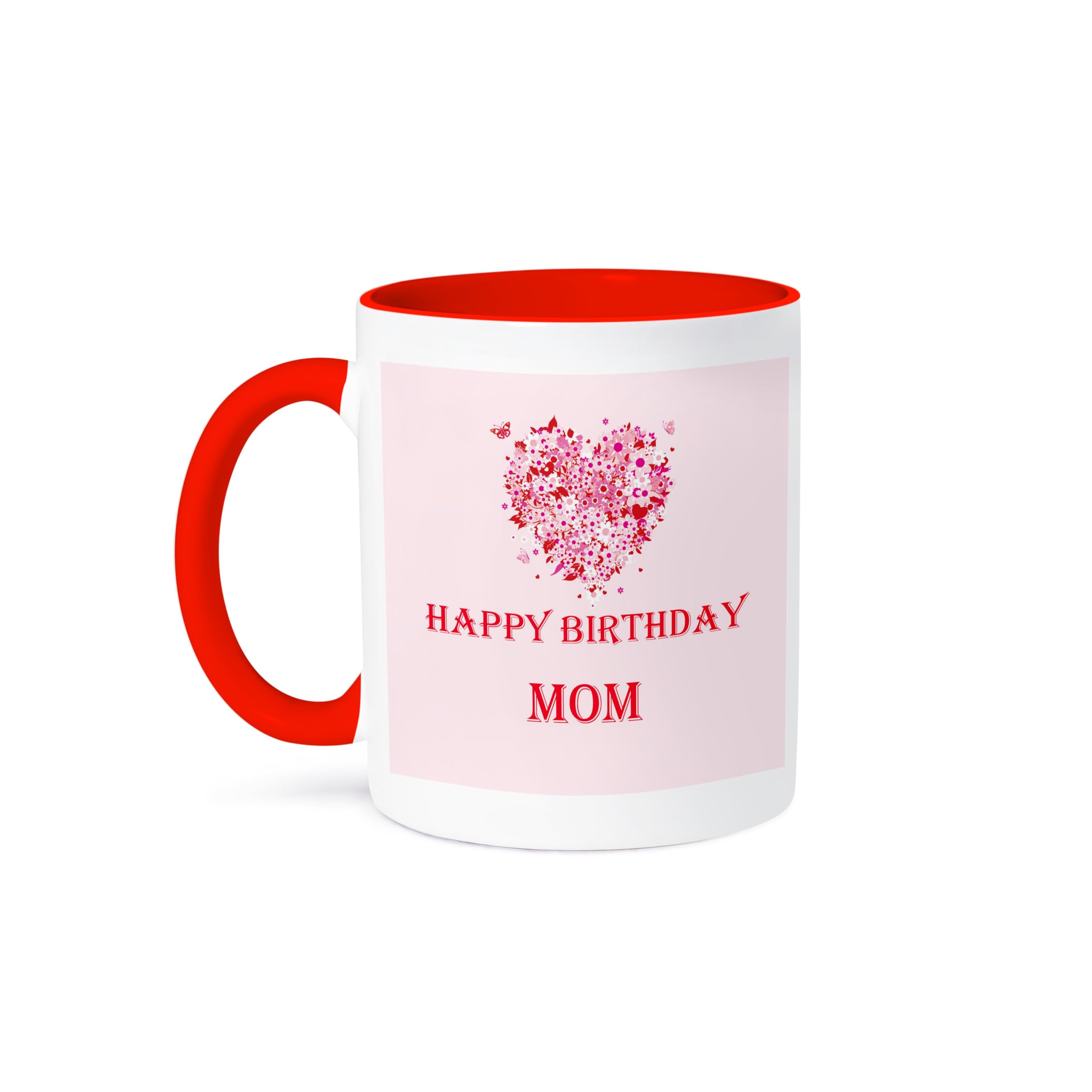 3dRose 11oz Happy Birthday Mom Coffee Mug - Pink Funny Quote Saying Gift for Women - Perfect for Birthdays, Mother's Day & Daily Coffee Use