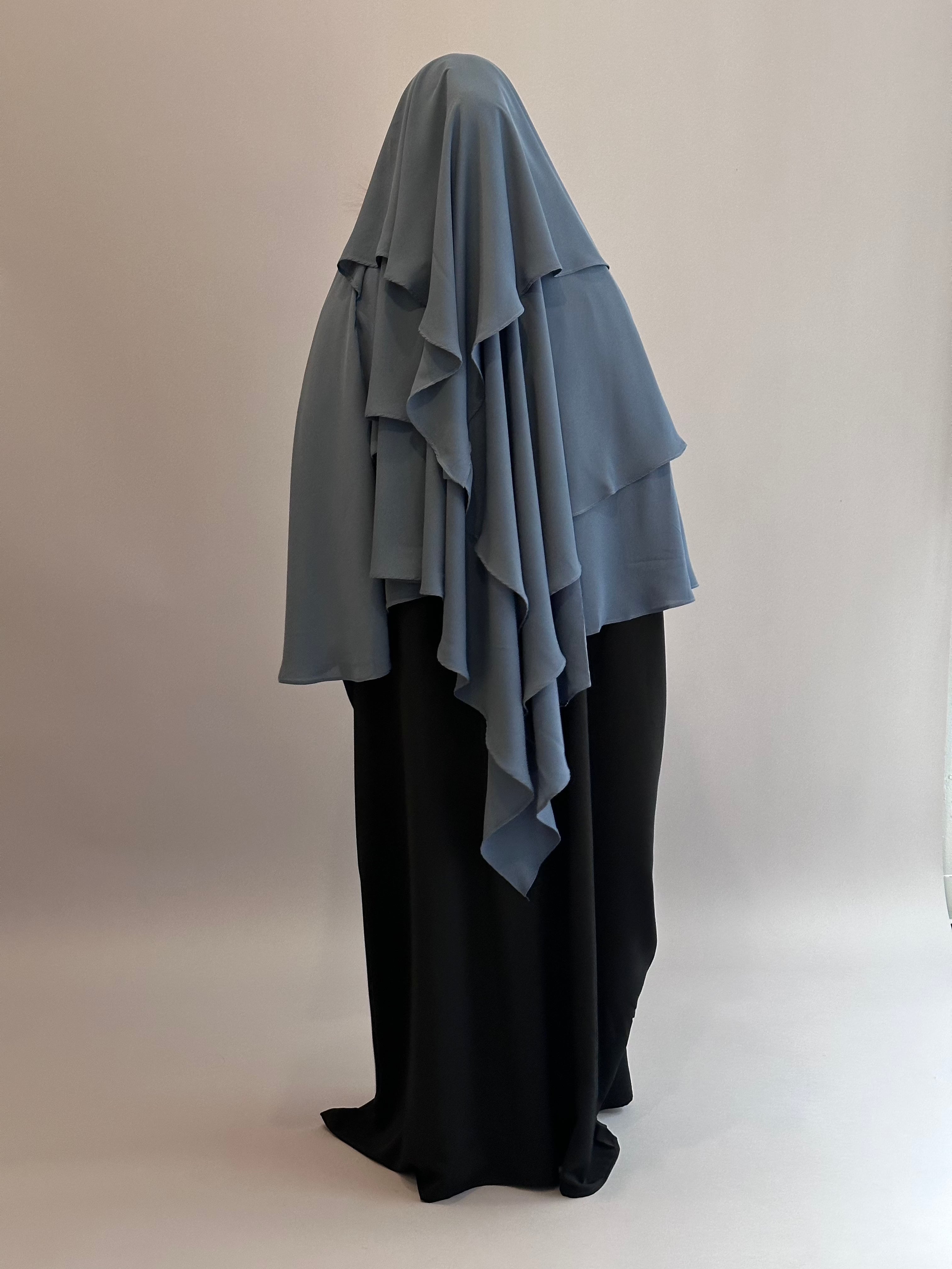 3 Layer Khimar Scarf - Modest Muslim Prayer Hijab - Lightweight & Breathable Fabric for Women - Perfect for Prayer, Daily Wear, and Special Occasions