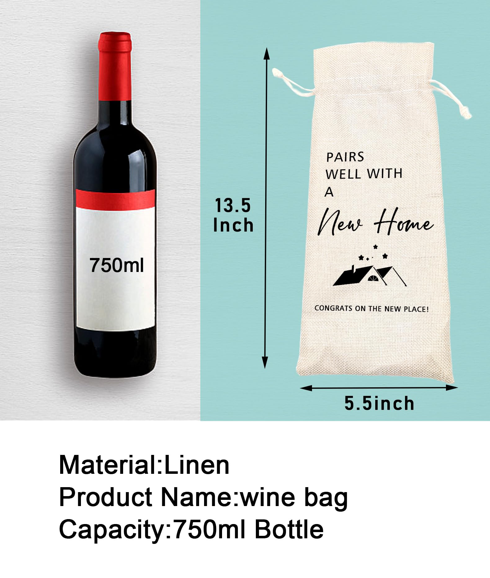 Premium Housewarming Wine Gift Bag - Elegant New Homeowner Present for Her & Him - Perfect Realtor Client Gift - Ideal for House Parties & Celebrations