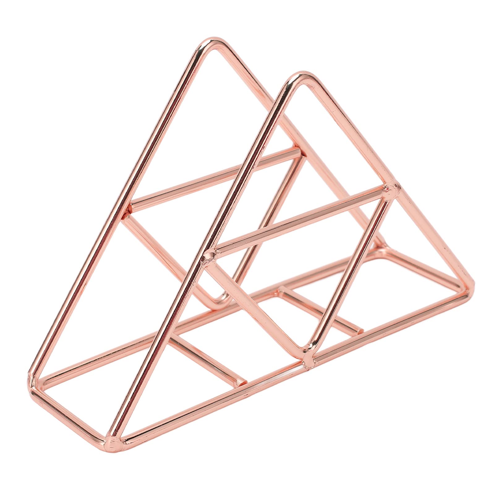 Jeanoko Rose Gold Metal Napkin Holder - Thickened Wrought Iron Freestanding Tissue Dispenser for Kitchen, Dining Table, Restaurant & Office Decor