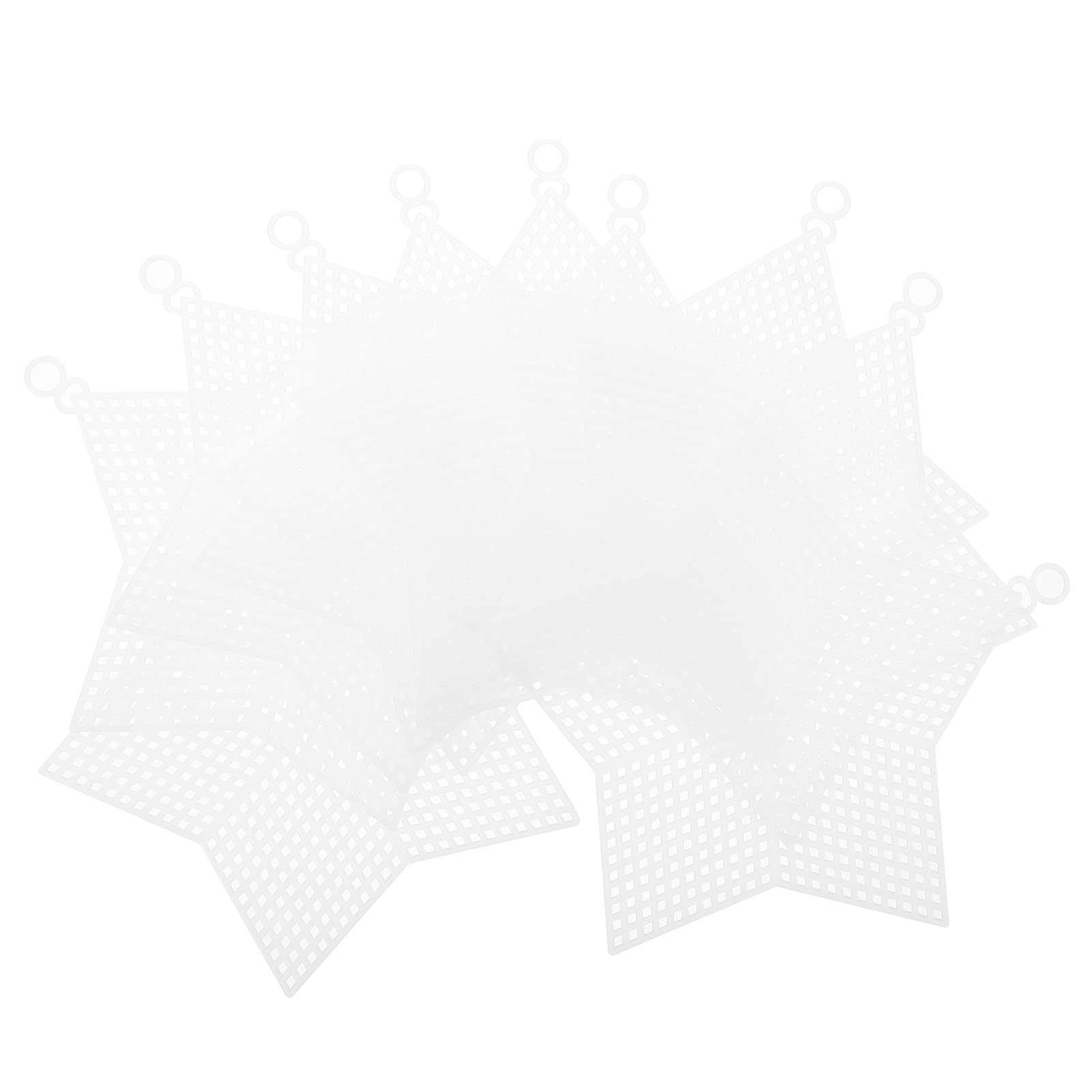 Ciieeo Plastic Canvas Sheets - 30 Pack Clear Mesh Star Pattern for Cross Stitch, Needlepoint & DIY Crafts | Perfect for Bed Sheets, Pillow Covers & Home Decor Projects