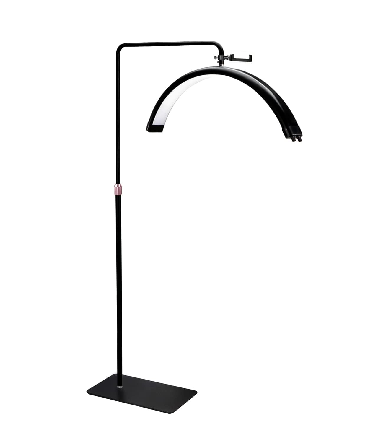 ebrlaxin Professional LED Lash Light for Eyelash Extensions & Tattoo Artists - Adjustable Brightness & Height with Cool/Warm Lighting - Includes Phone Holder (Black) - Perfect for Beauty Salons, Lash Studios & Home Use