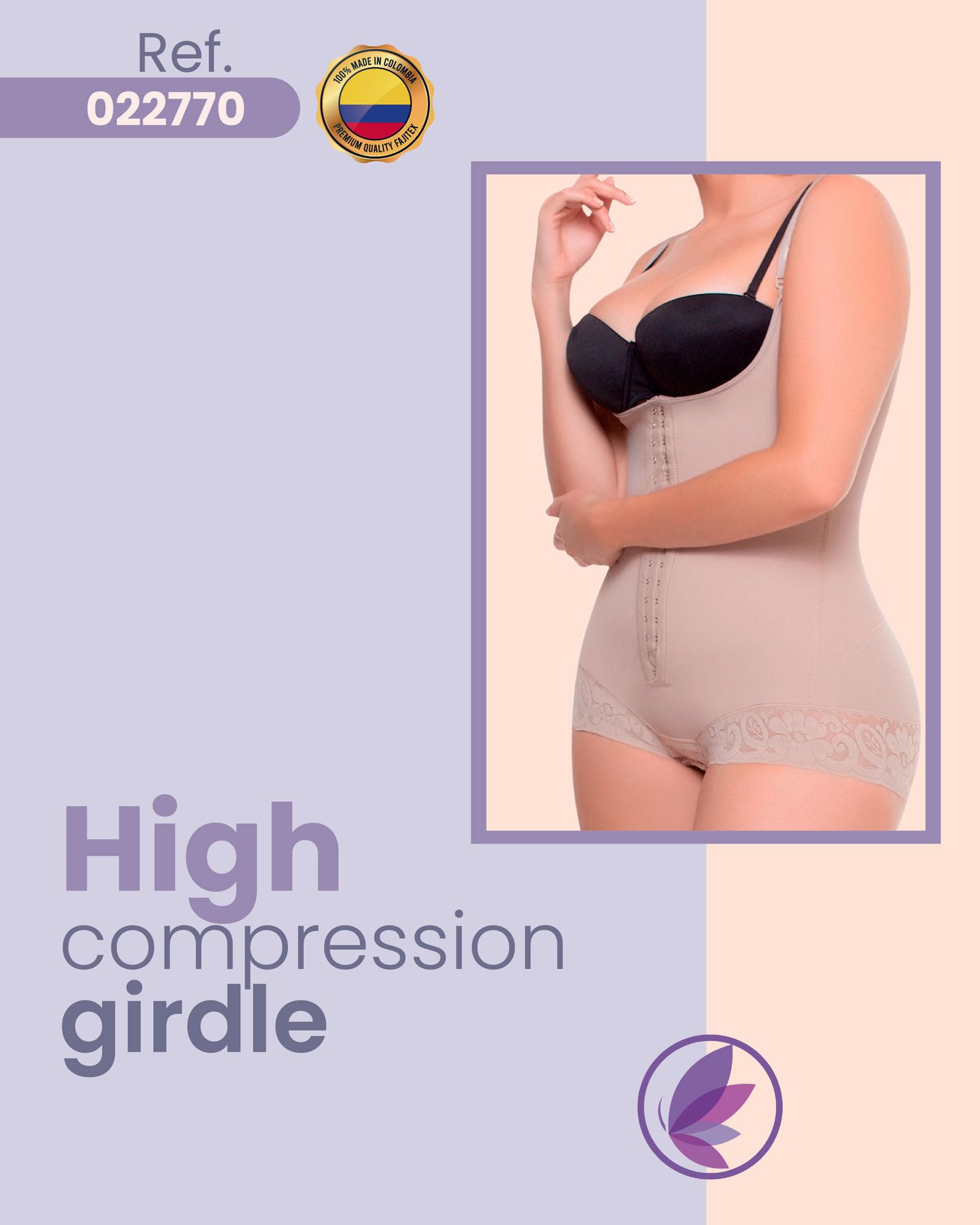 Fajitex Colombian Shapewear for Women - High Compression Body Shaper, Tummy Control & Abdomen Slimming Girdle | Perfect for Postpartum, Weight Loss & Everyday Wear