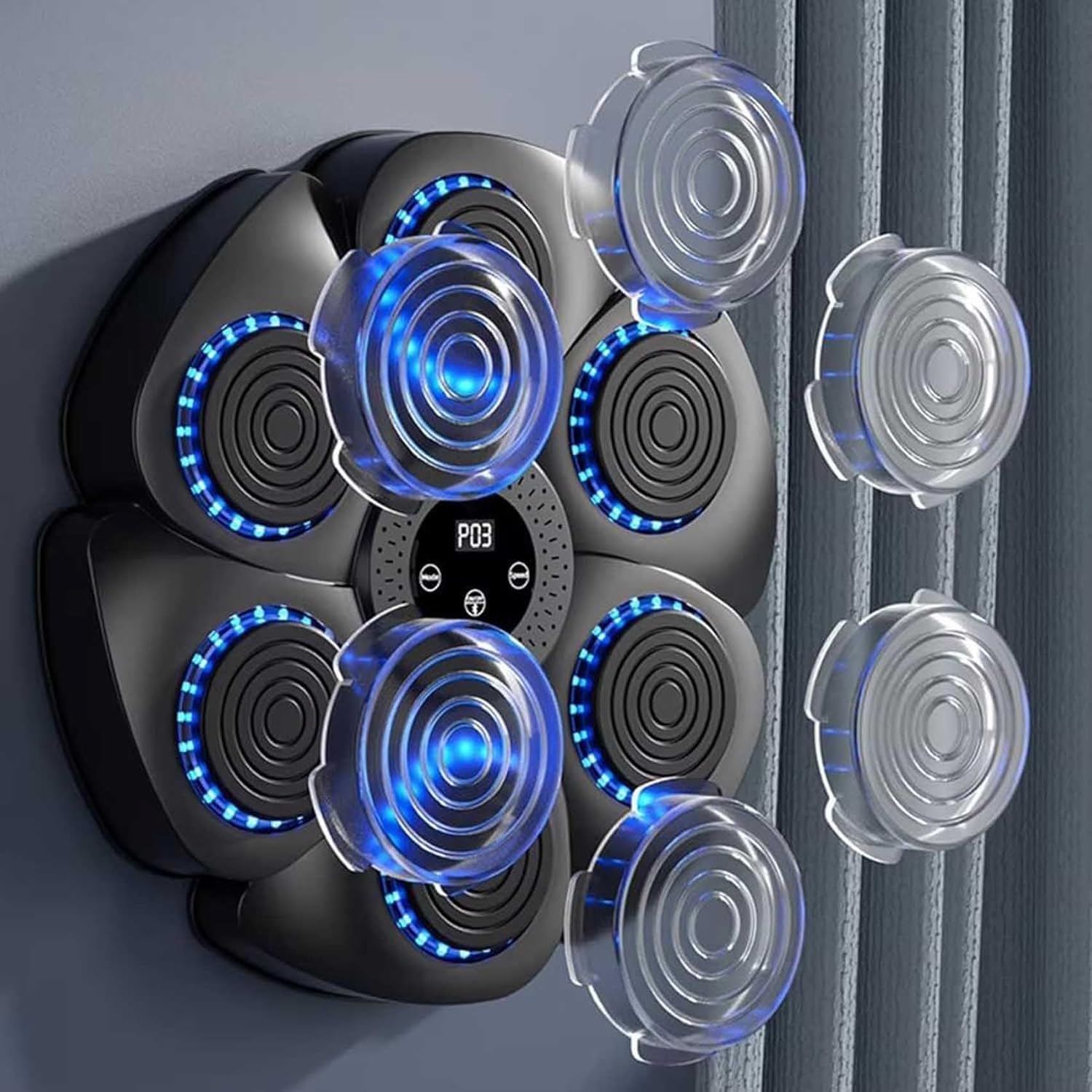 Smart Wall Mounted Music Boxing Machine for Adults - Punching Pad with Bluetooth & LED Display - Perfect for Home Gym, Boxing Training & Stress Relief