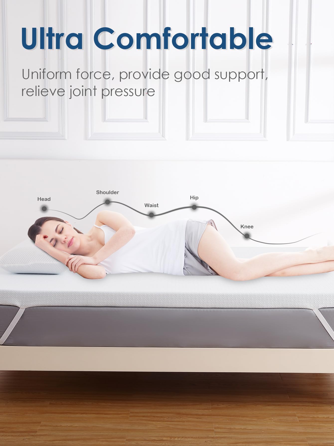 GARVEE 3 Inch King Size Memory Foam Mattress Topper - Cooling Gel Infused, Premium Soft & Breathable, Non-Slip Design with Removable Washable Cover, CertiPUR-US Certified - Perfect for Hot Sleepers, Back Pain Relief & Guest Bed Comfort