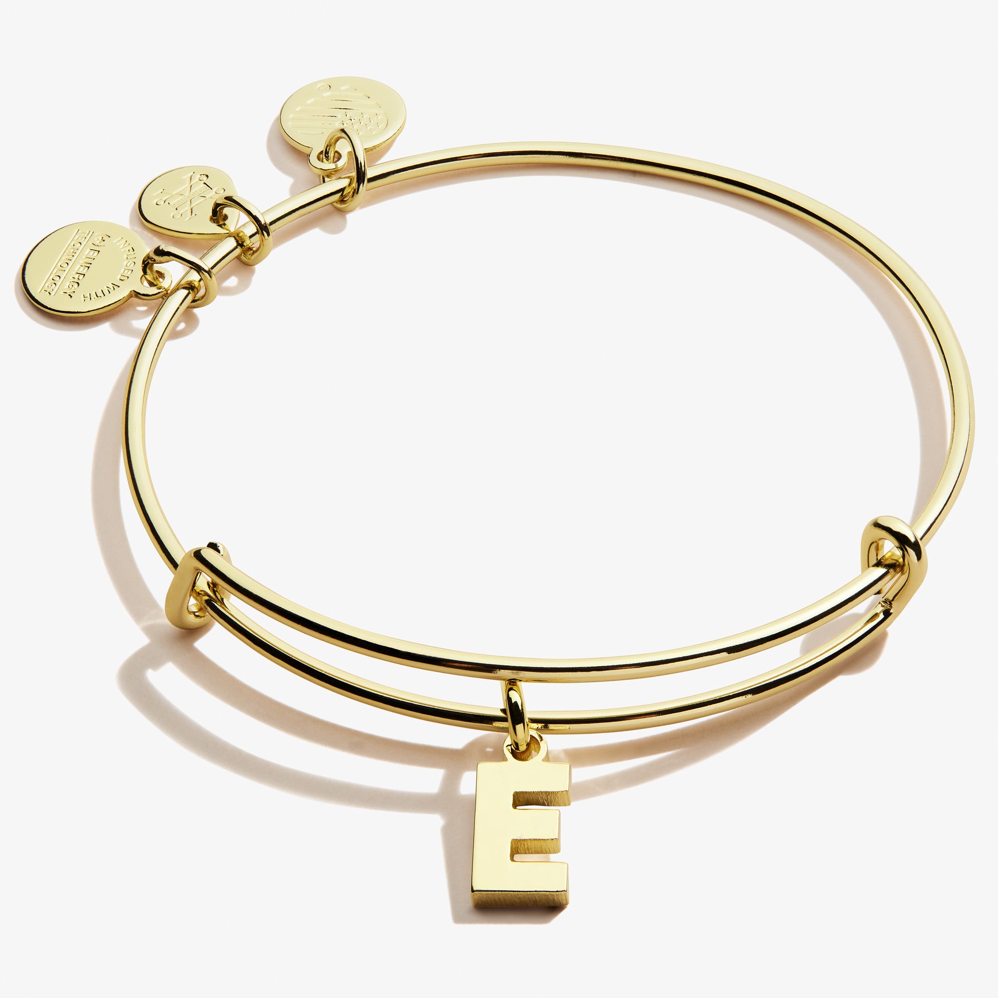 Initial E Charm Bangle - Elegant Alphabet Letter Bracelet for Women, Trendy Personalized Jewelry Gift for Her | Perfect for Birthdays, Anniversaries & Everyday Wear