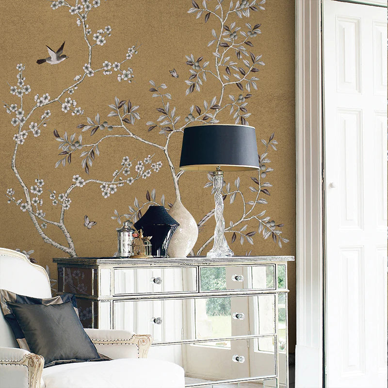 Self-Adhesive Garden Wall Mural - Easy Peel & Stick Wallpaper for Home Decor, Living Room, Bedroom & Nursery - Nature Inspired Botanical Design for Indoor Walls