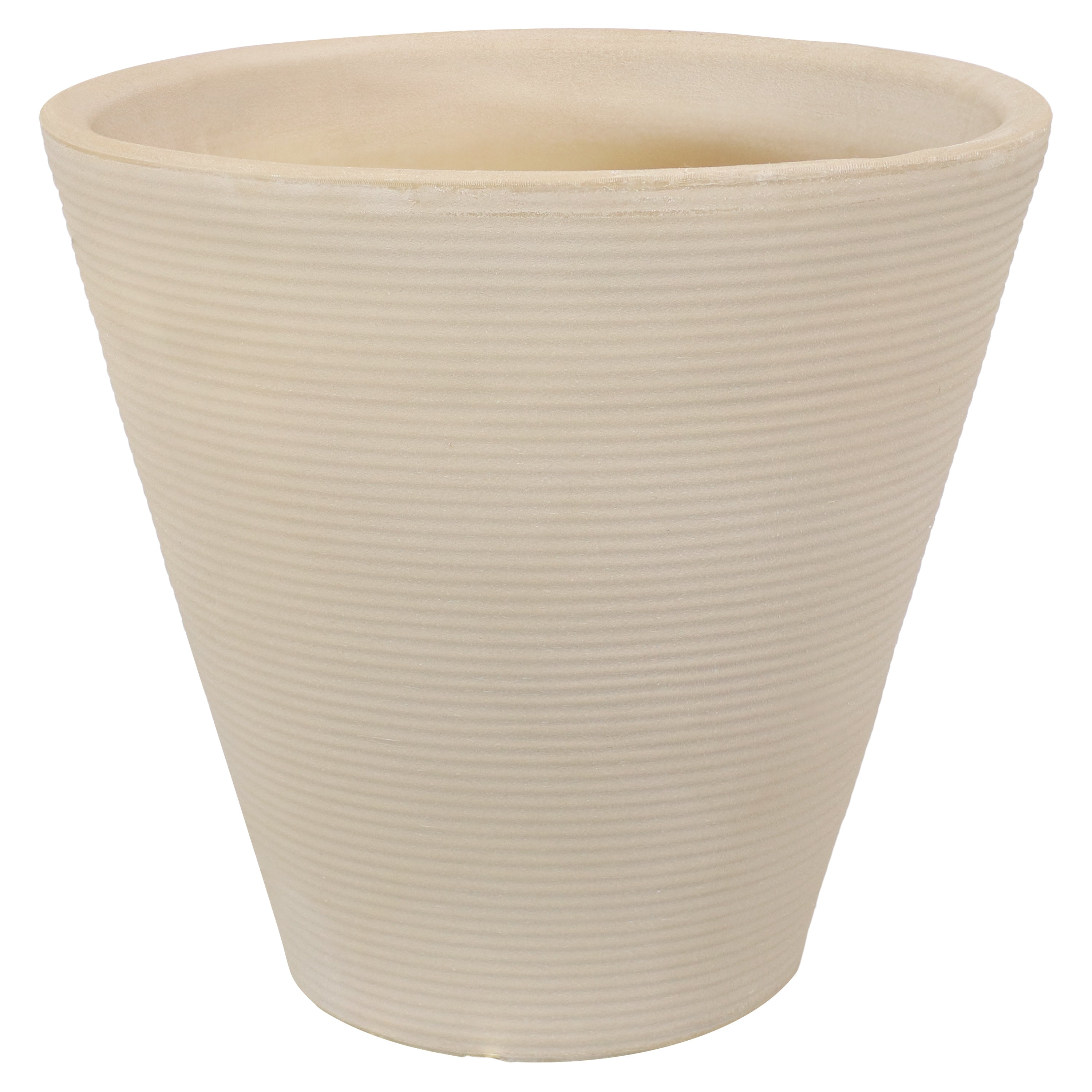 Sunnydaze Walter Outdoor Planter - Antique White 15.5 Inch - Decorative Garden Flower Pot for Patio, Porch & Backyard Decor