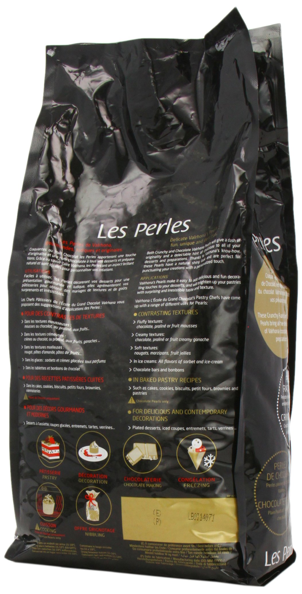 Valrhona Opalys Crunchy Pearls - Premium White Chocolate Baking Decorations for Cakes, Desserts & Pastries | Perfect for Home Bakers & Professional Chefs