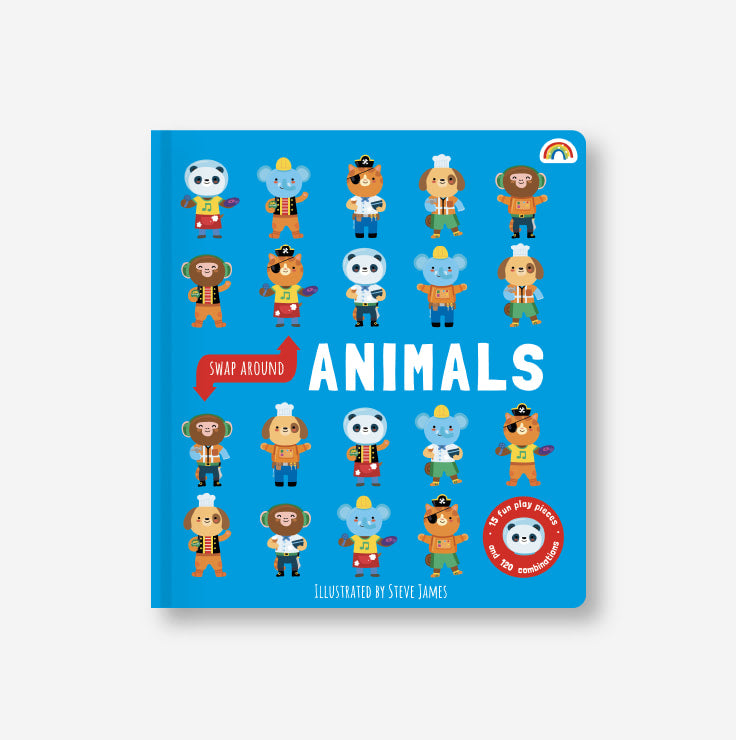 Interactive Swap Around Animals Activity Board Book for Toddlers - Fun Learning & Playtime for Kids