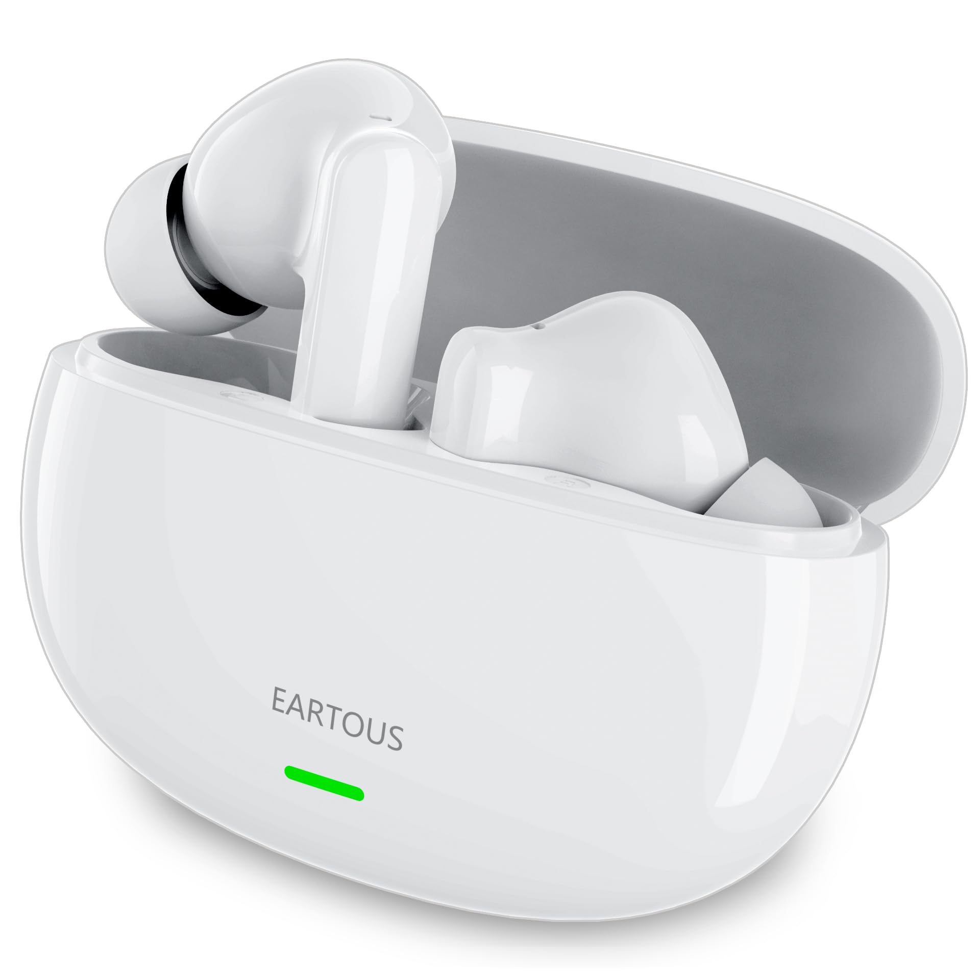 True Wireless Earbuds with 48dB ANC Active Noise Cancelling, Bluetooth 5.3 Headphones, 24+ Hours Playtime, IPX5 Waterproof, Stereo Sound for iPhone & Android - Perfect for Commuting, Workouts & Travel