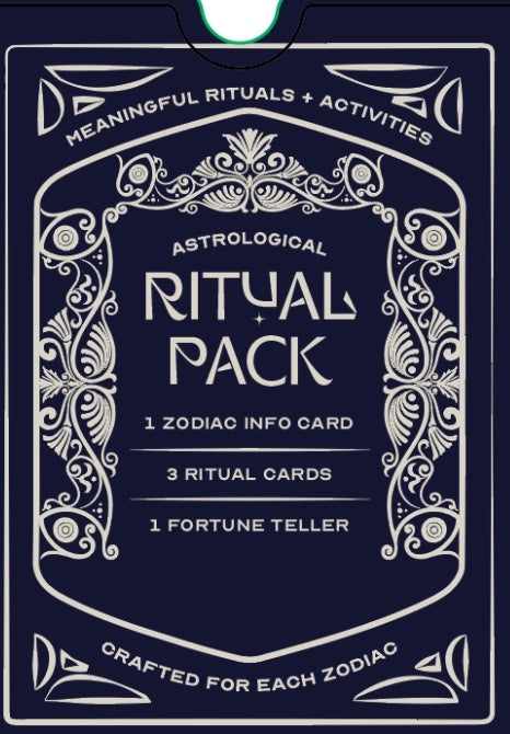 Zodiac Ritual Kit with Intention Cards & Fortune Teller - Astrology Divination Set for Spiritual Guidance, Meditation & Tarot Reading