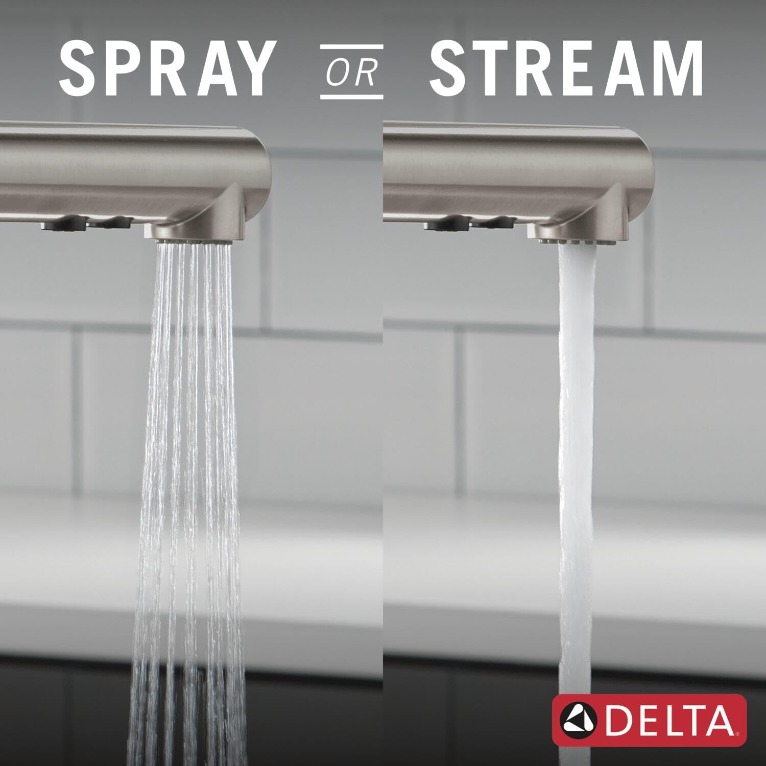 Delta Daneri Pull-Out Kitchen Faucet in Brushed Nickel - Magnetic Docking Sprayer, Stainless Steel (Model 16879-SS-DST) - Perfect for Modern Kitchens & Easy Dishwashing