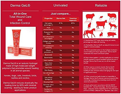 Veterinus Derma Gel - Herbal Pet Skin Care for Wounds & Healing | 100ml | Dog & Cat First Aid