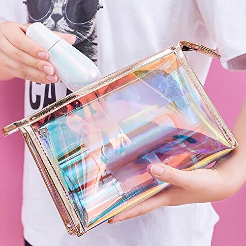 Waterproof Travel Makeup Bag - Portable Zippered Cosmetic & Toiletry Pouch for Women | Perfect for Airplane Carry-on, Gym Essentials & Daily Organizer